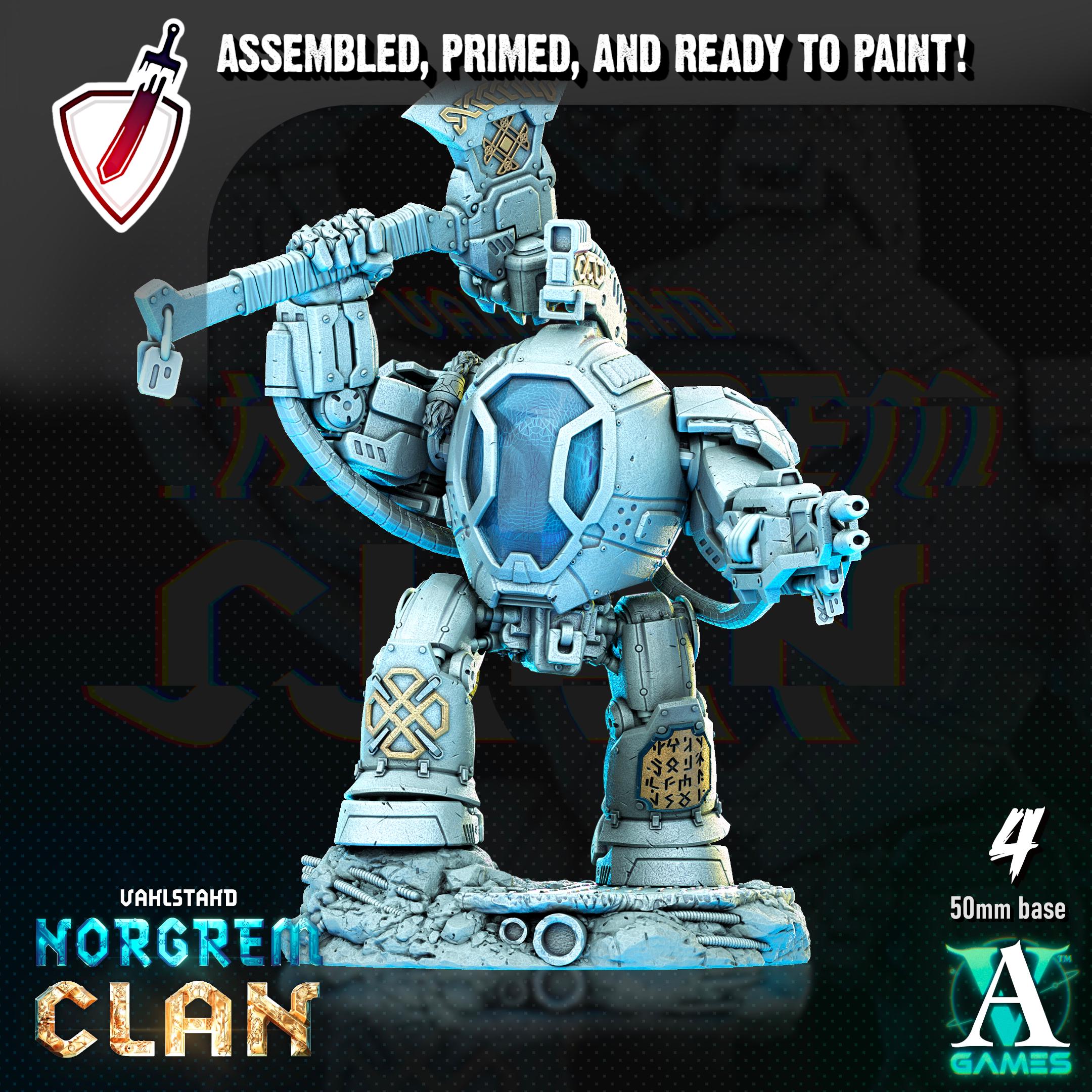 Norgrem Ironclads | Miniatures by Archvillain Games | Resin Mini for Tabletop Gaming, D&D, Wargaming, Painting | Assembled and Primed