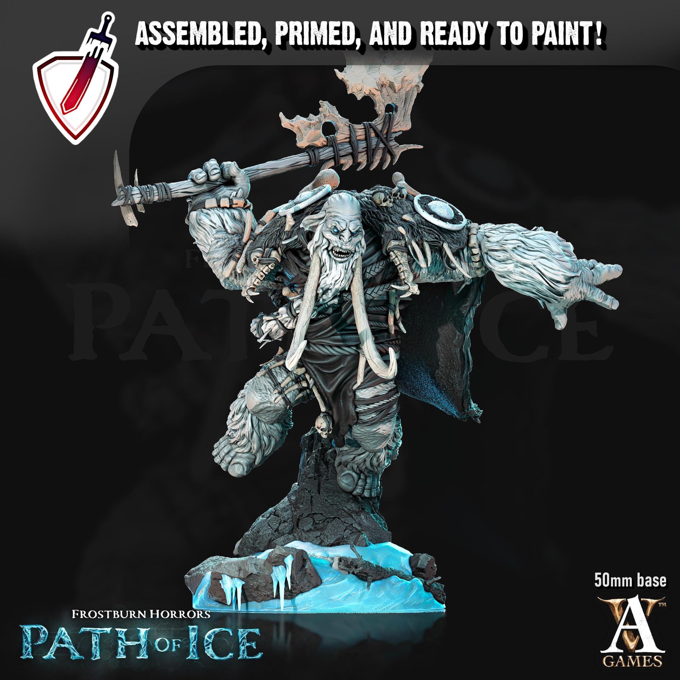 Mammuti | Miniature by Archvillain Games | Resin mini for tabletop gaming, D&D, Pathfinder, painting | Fully Assembled and Primed