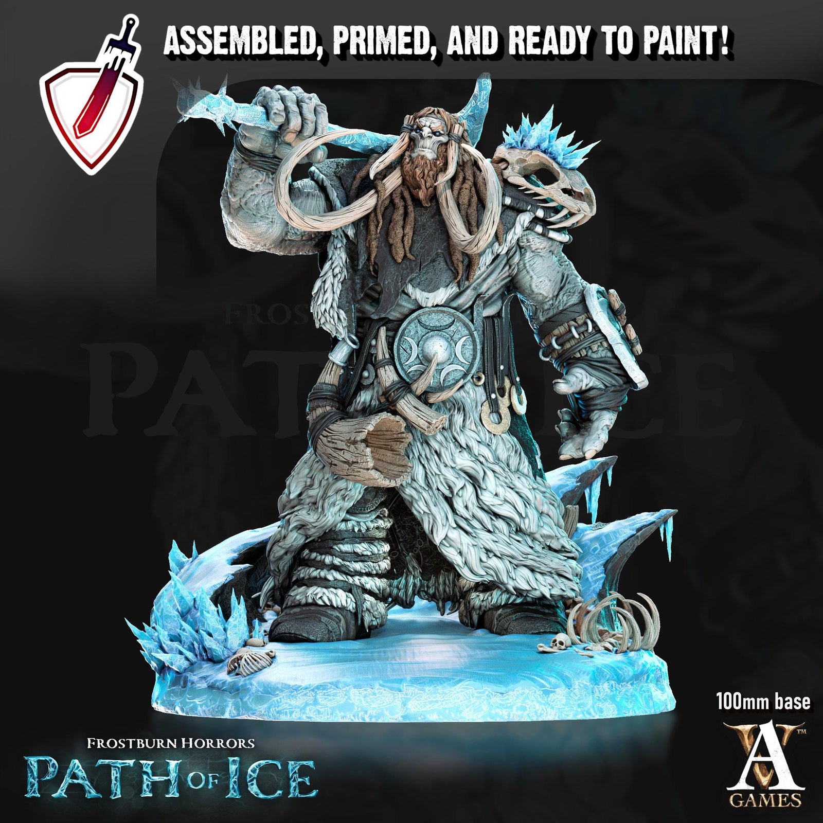 Soturi Herdlord | (Large) Miniature by Archvillain Games | Resin Mini for Tabletop Gaming, D&D, Pathfinder, Painting | Assembled and Primed