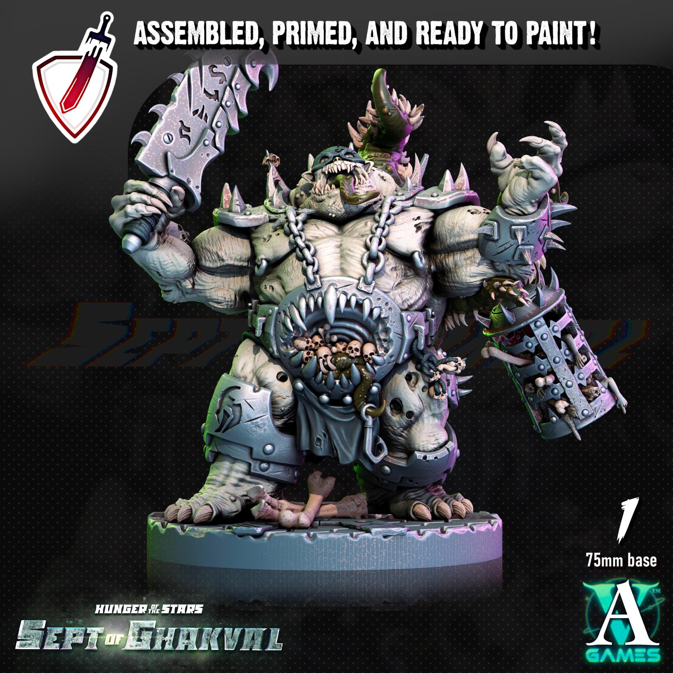 Ghakval Jailers | (Large) Miniatures by Archvillain Games | Resin Mini for Tabletop Gaming, D&D, Wargaming, Painting | Assembled and Primed