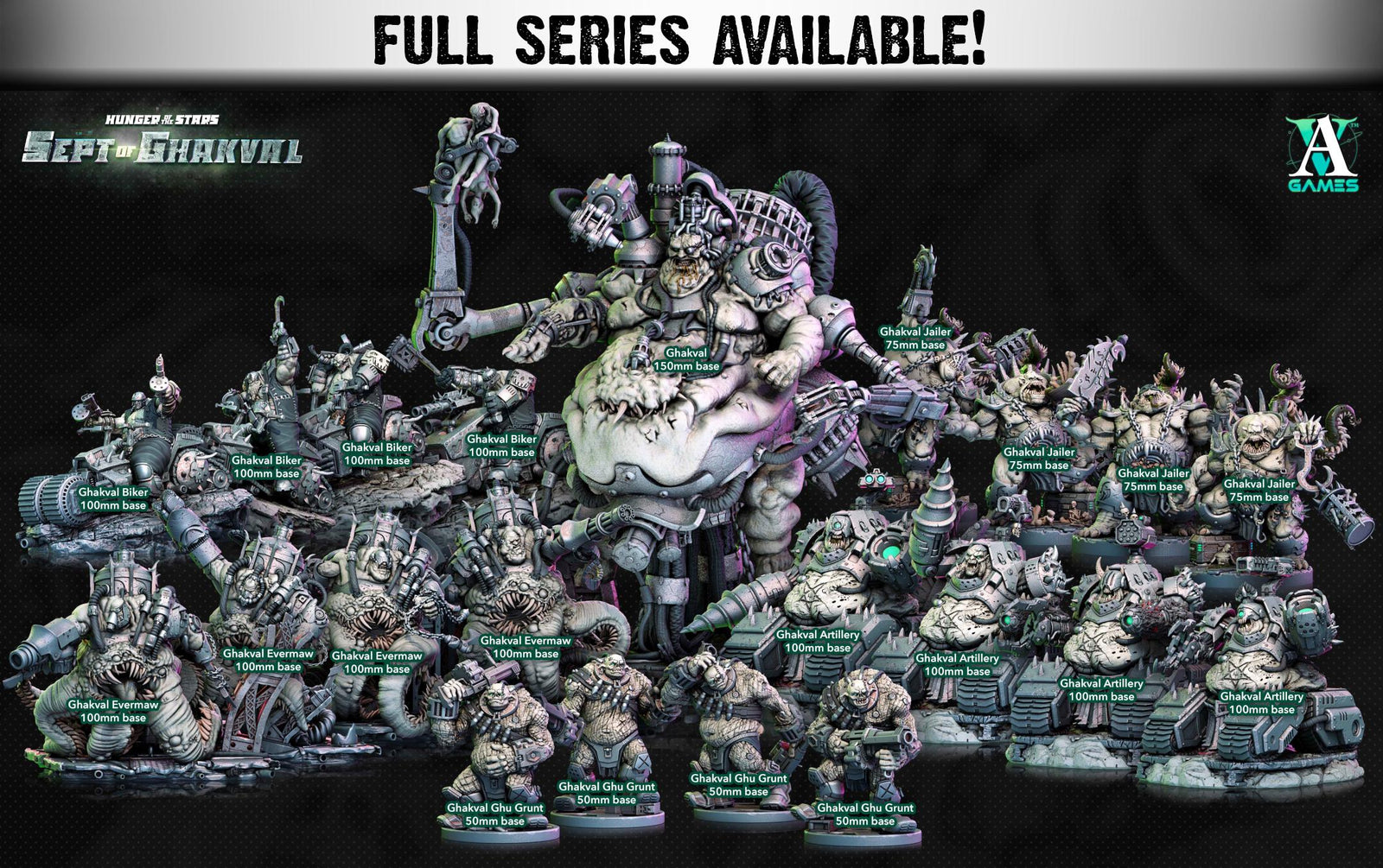 Ghakval Bikers | (Large) Miniatures by Archvillain Games | Resin Mini for Tabletop Wargames, RPGs, and Painting | Assembled and Primed