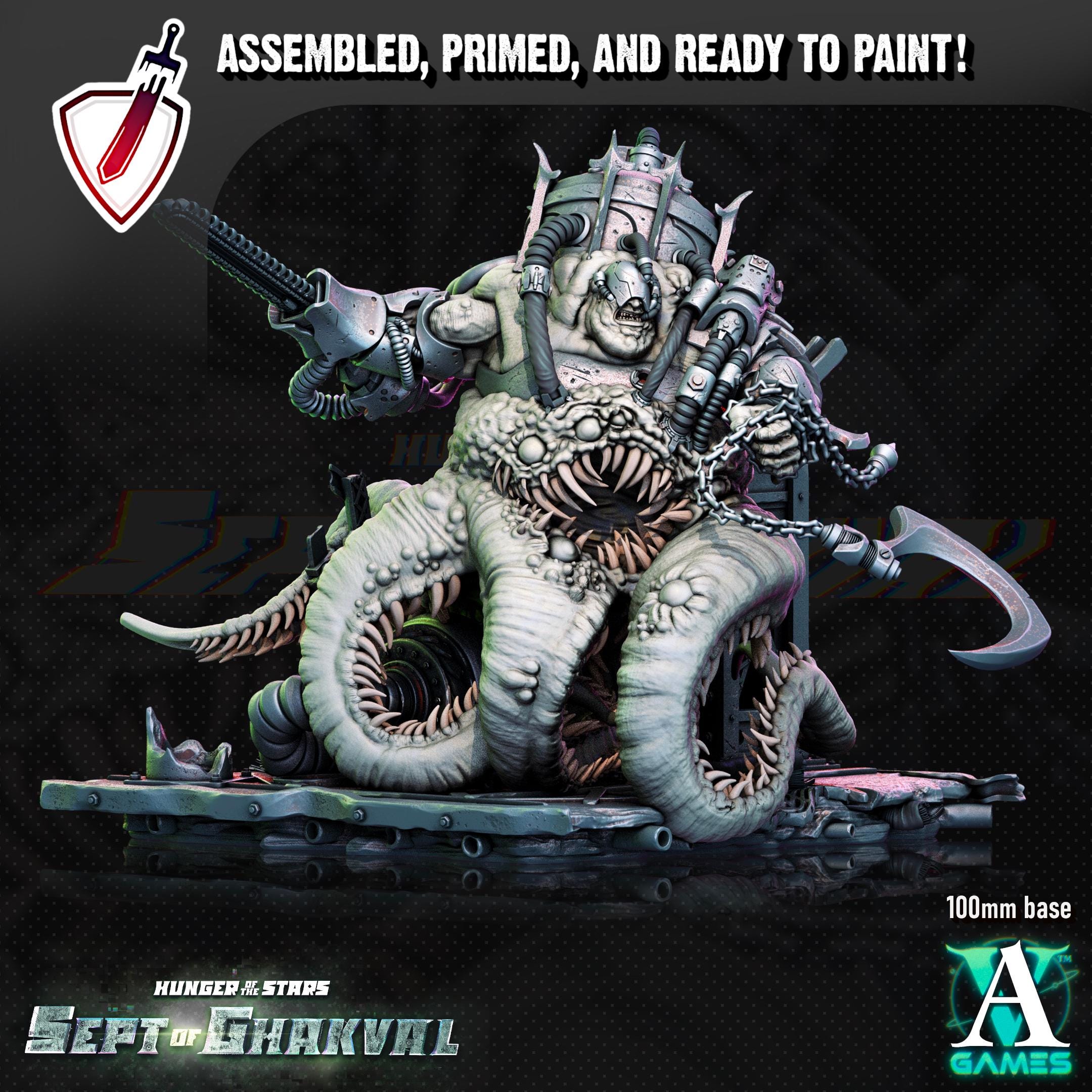 Ghakval Evermaws | (Large) Miniatures by Archvillain Games | Resin Mini for Tabletop Wargames, RPGs, and Painting | Assembled and Primed