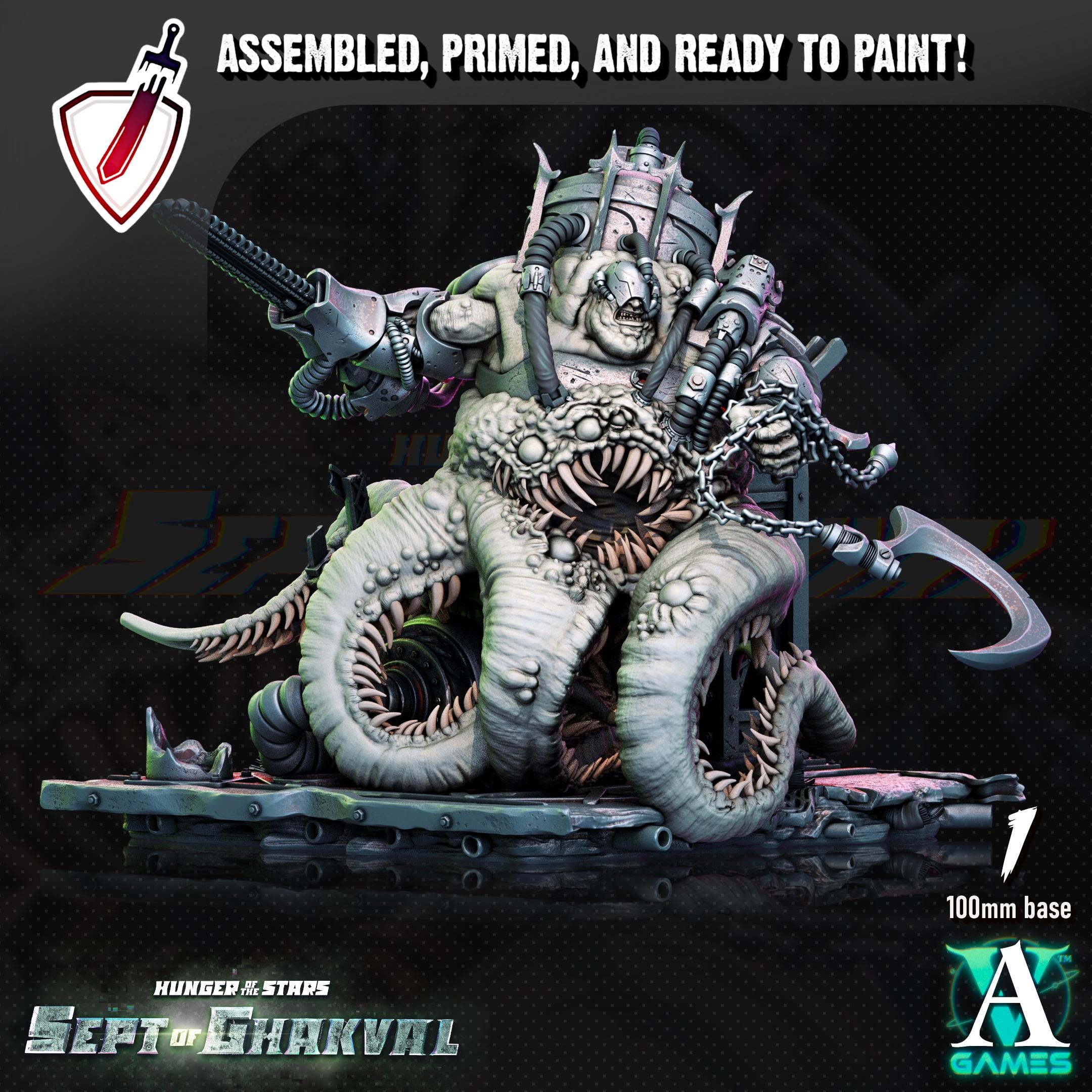 Ghakval Evermaws | (Large) Miniatures by Archvillain Games | Resin Mini for Tabletop Wargames, RPGs, and Painting | Assembled and Primed
