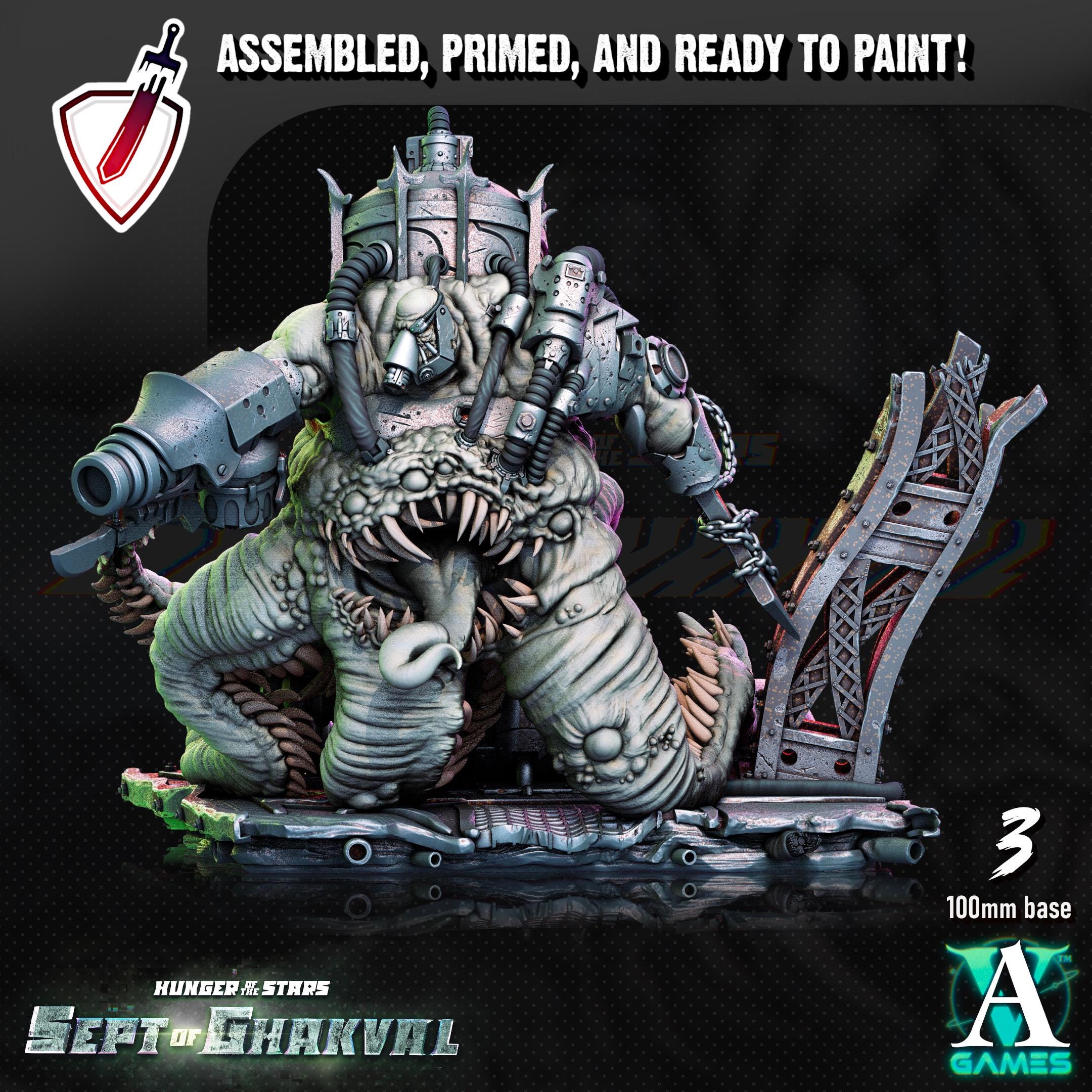 Ghakval Evermaws | (Large) Miniatures by Archvillain Games | Resin Mini for Tabletop Wargames, RPGs, and Painting | Assembled and Primed