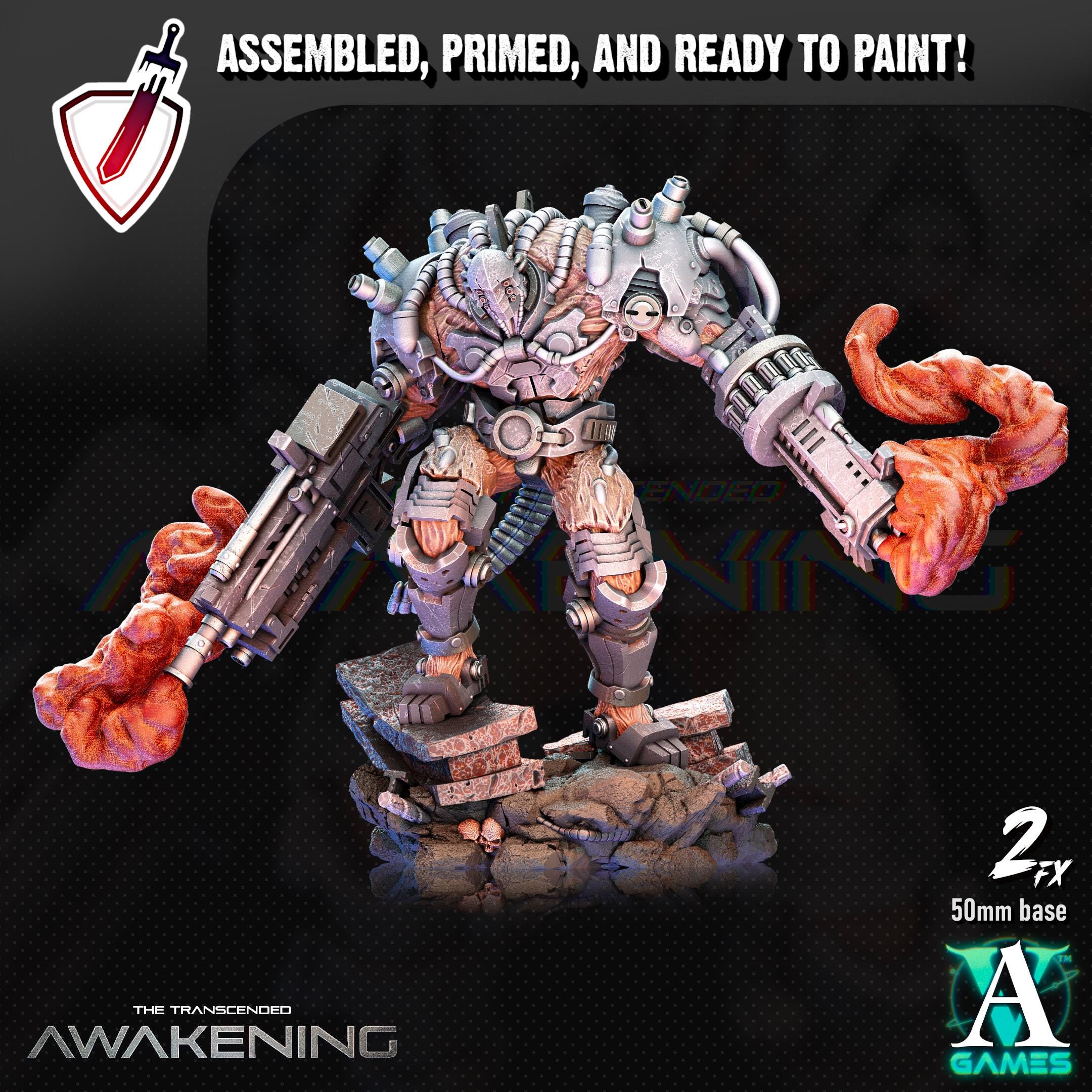 Transcended Fleshgrafts | Miniatures by Archvillain Games | Resin Mini for Tabletop Gaming, D&D, Wargaming, Painting | Assembled and Primed