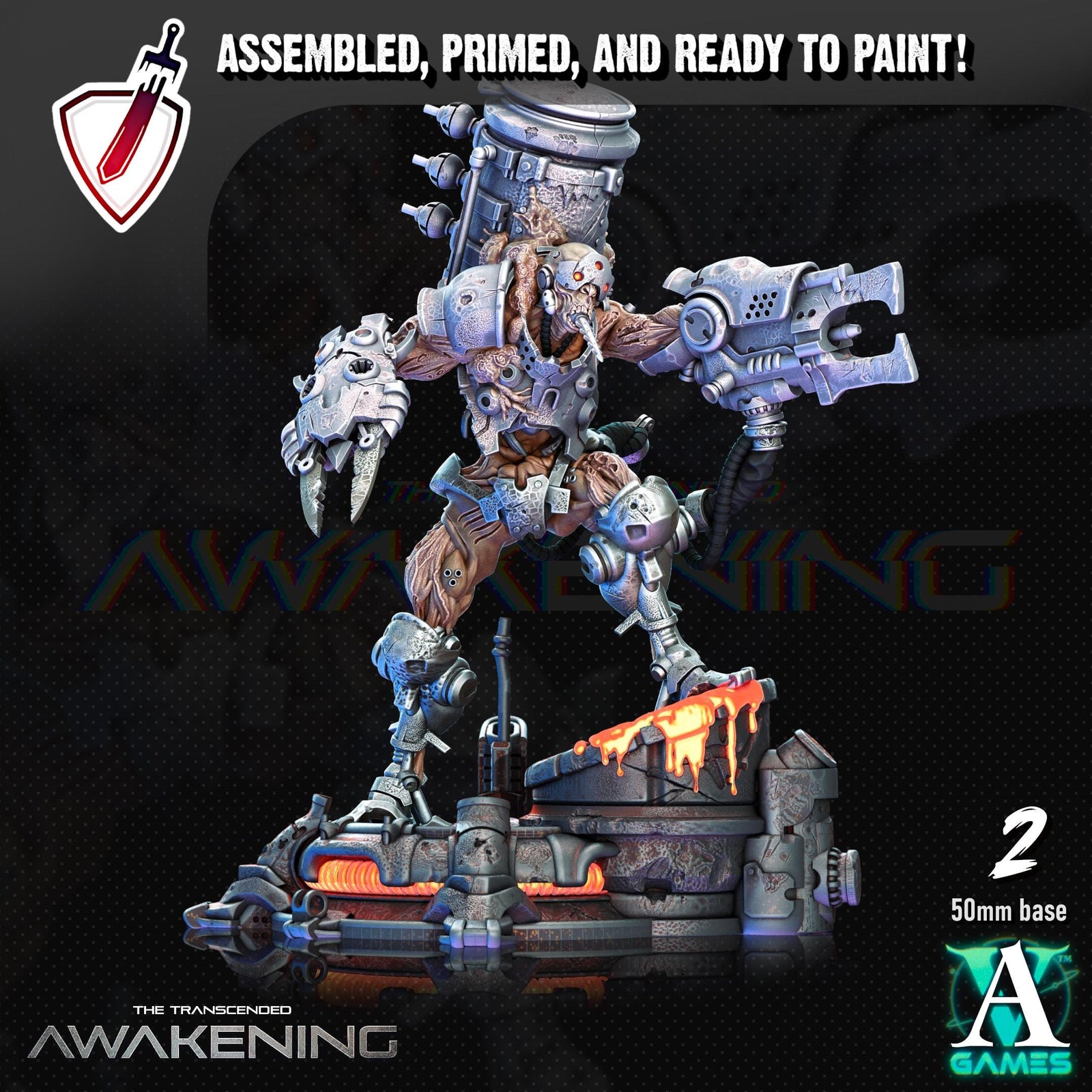 Transcended Reservoirs | Miniatures by Archvillain Games | Resin Mini for Tabletop Gaming, D&D, Wargaming, Painting | Assembled and Primed