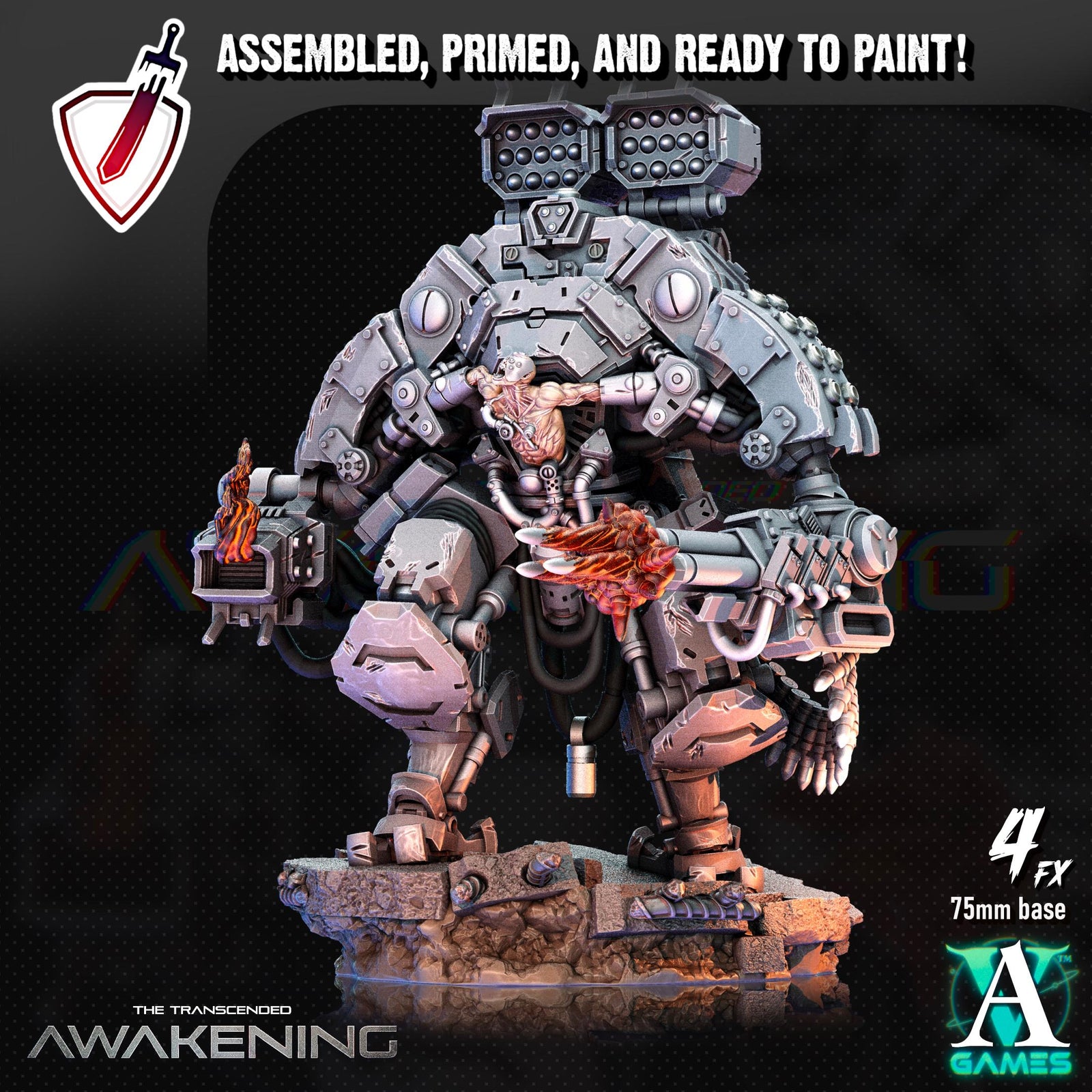 Transcended Vestators | Miniatures by Archvillain Games | Resin Mini for Tabletop Gaming, D&D, Wargaming, Painting | Assembled and Primed