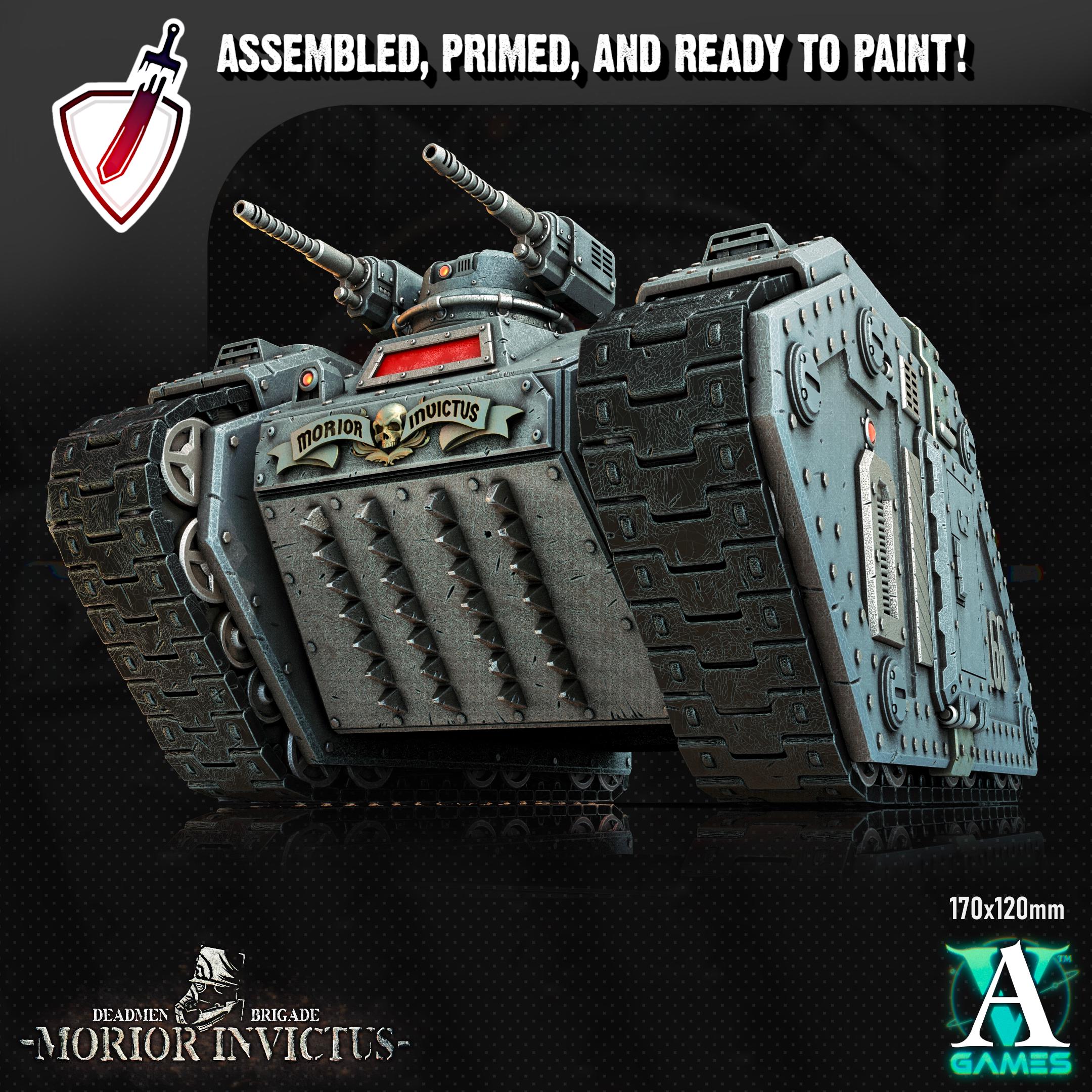 Morior M1 Badger | (Massive) Miniature by Archvillain Games | Resin Mini for Tabletop Gaming, D&D, Wargaming, Painting | Assembled + Primed