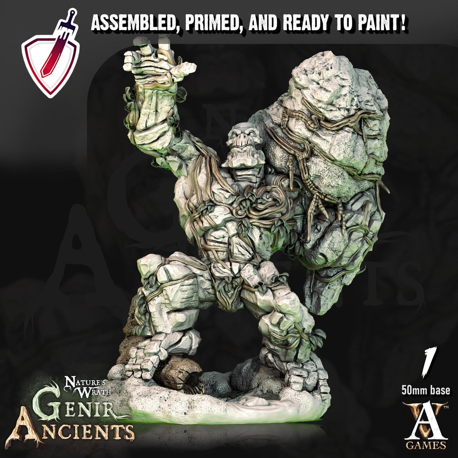 Forest Elementals | Miniatures by Archvillain Games | Resin mini for tabletop gaming, D&D, Pathfinder, painting | Assembled and Primed