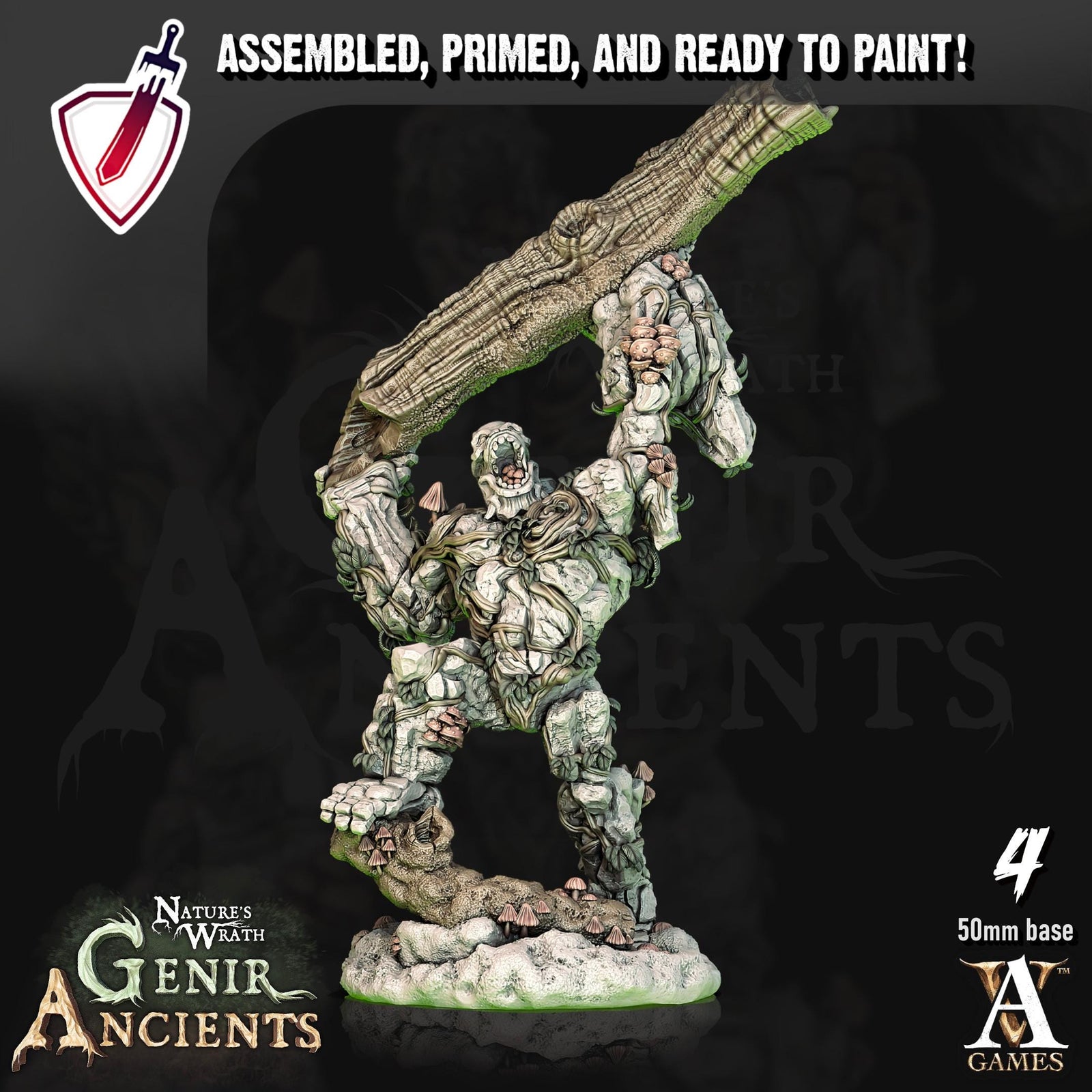 Forest Elementals | Miniatures by Archvillain Games | Resin mini for tabletop gaming, D&D, Pathfinder, painting | Assembled and Primed