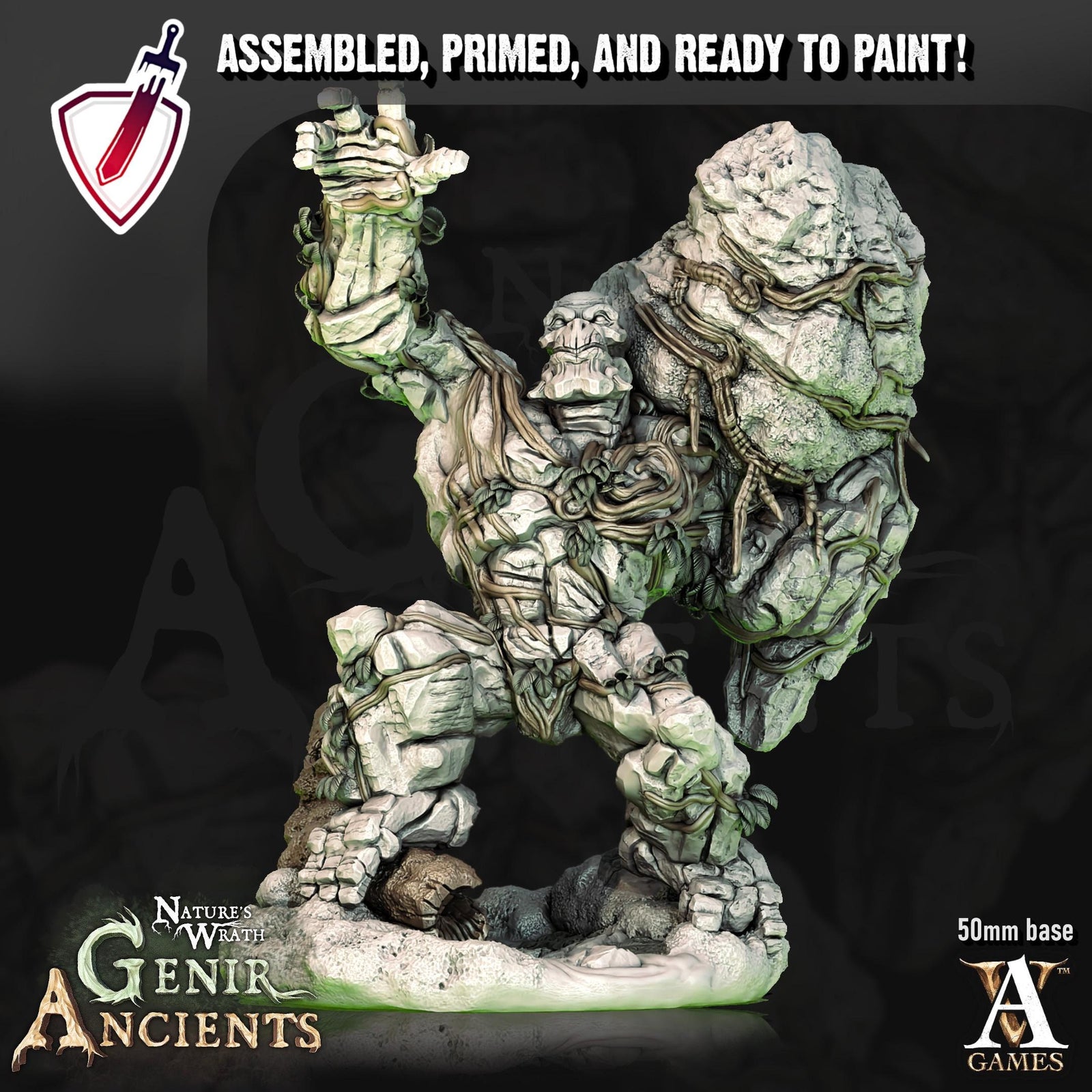 Forest Elementals | Miniatures by Archvillain Games | Resin mini for tabletop gaming, D&D, Pathfinder, painting | Assembled and Primed