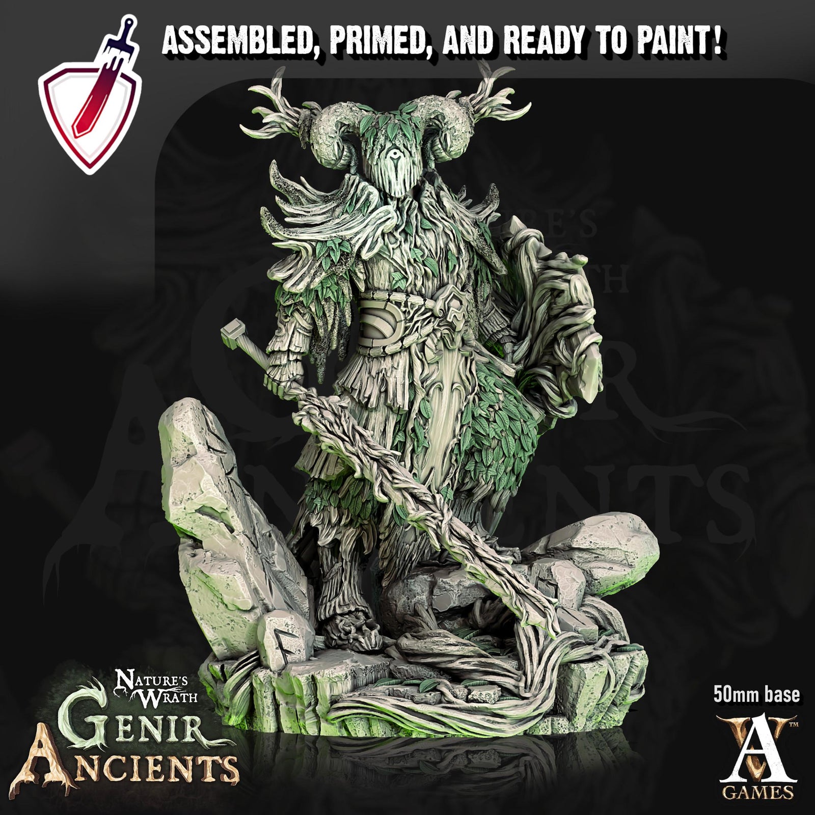 Verdant Ancients | Miniatures by Archvillain Games | Resin mini for tabletop gaming, D&D, Pathfinder, painting | Assembled and Primed
