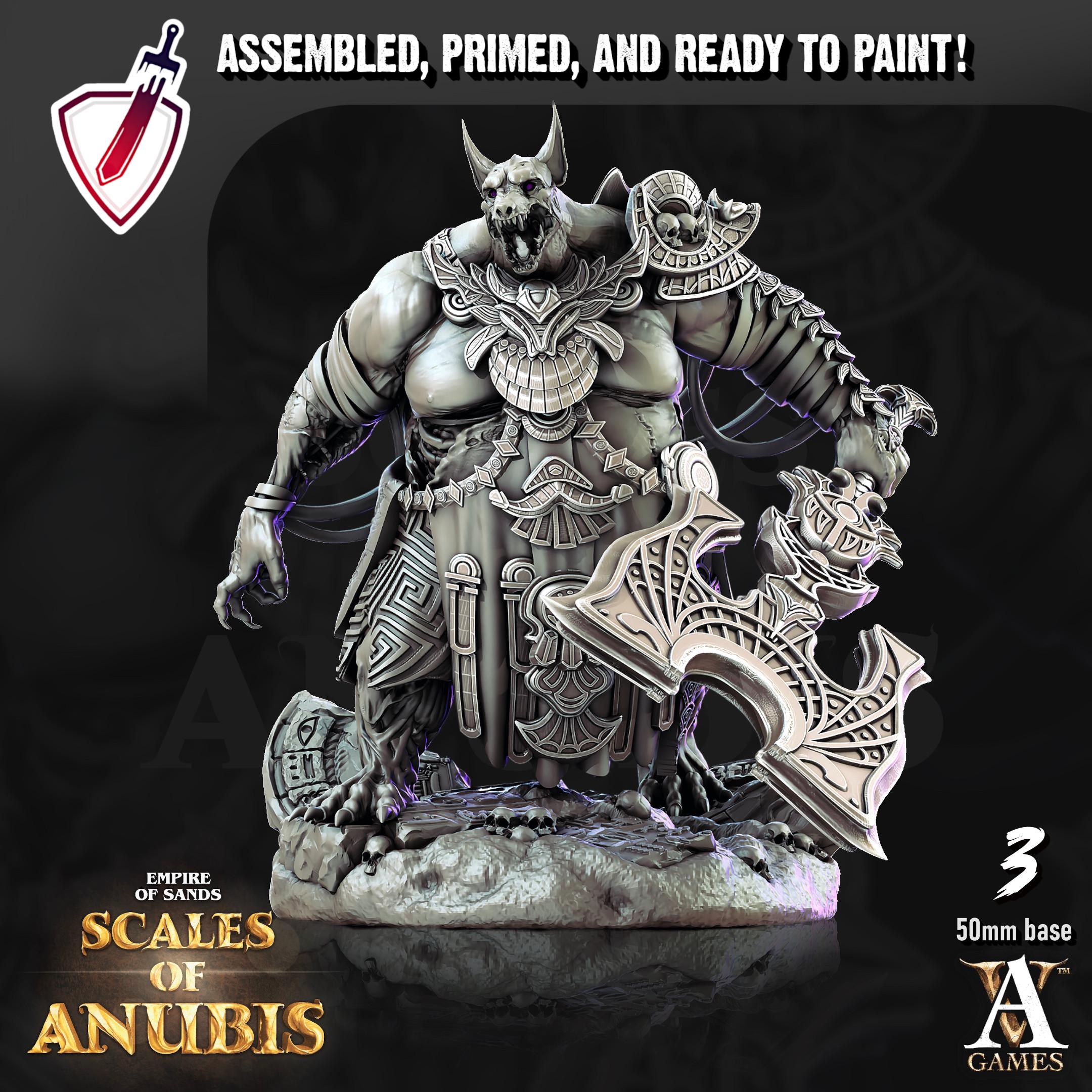 Anubian Brutes | Miniatures by Archvillain Games | Resin Mini For Tabletop Gaming, D&D, Pathfinder, and Painting | Assembled and Primed