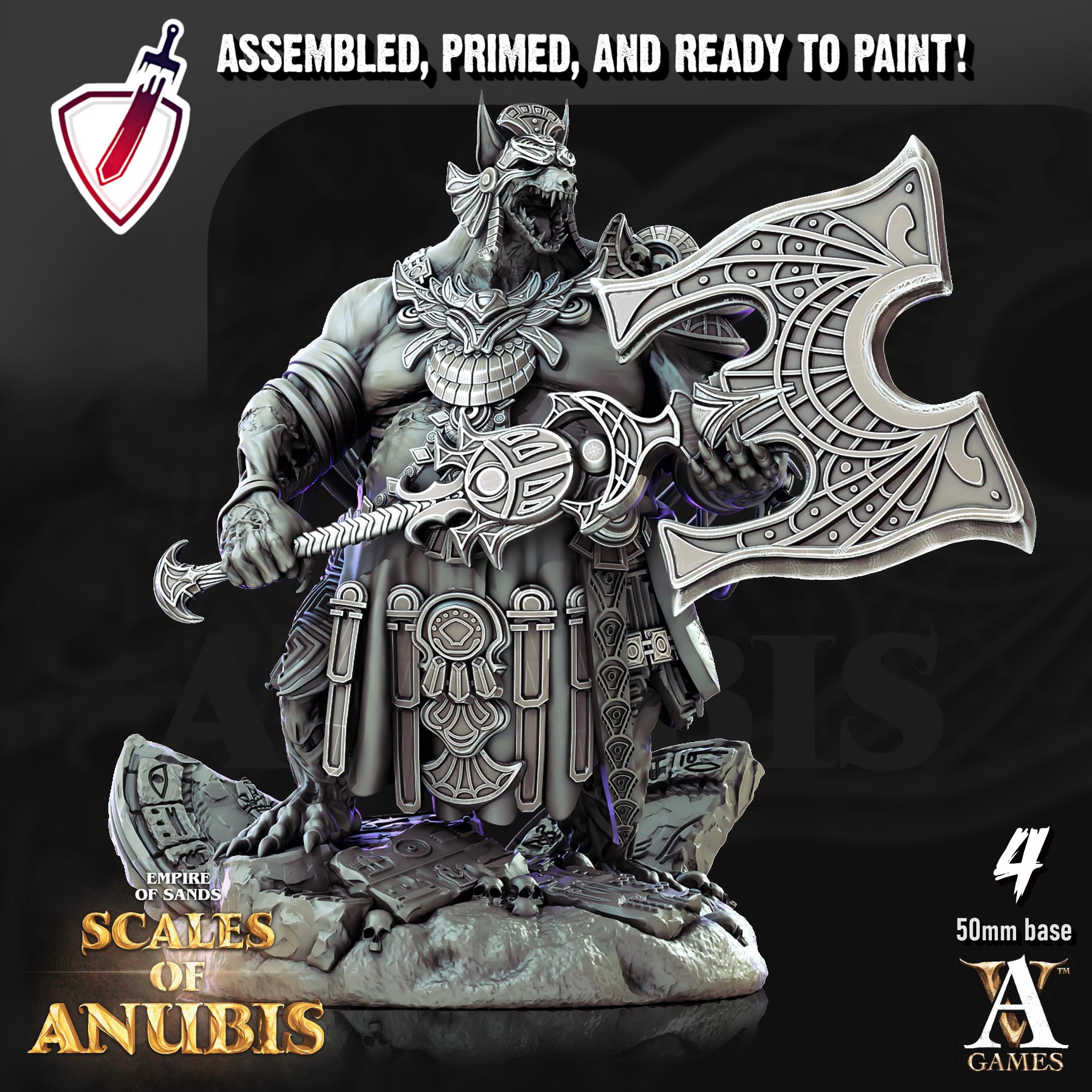 Anubian Brutes | Miniatures by Archvillain Games | Resin Mini For Tabletop Gaming, D&D, Pathfinder, and Painting | Assembled and Primed