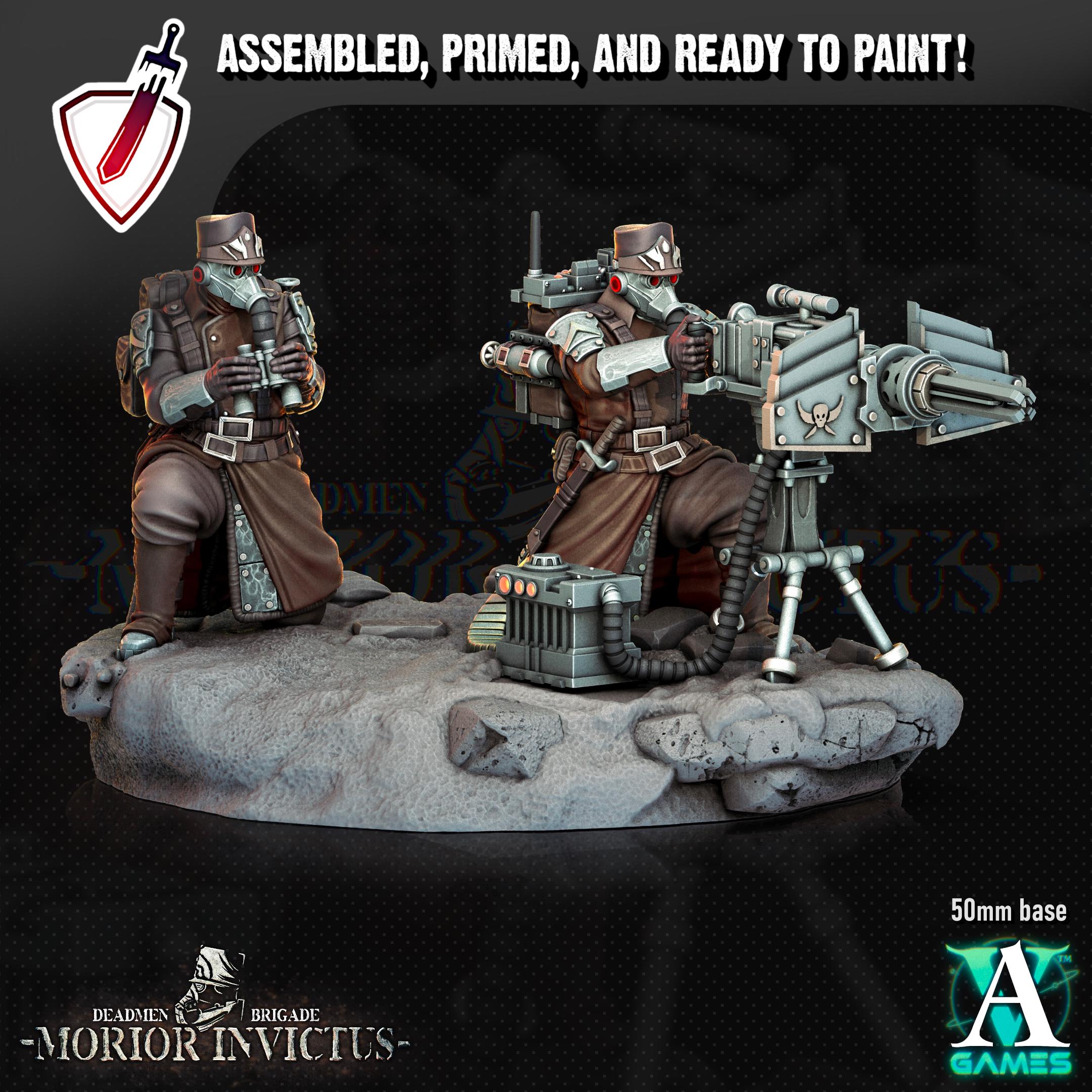 Morior Heavy Infantry | Miniatures by Archvillain Games | Resin Mini for Tabletop Gaming, D&D, Wargaming, Painting | Assembled and Primed