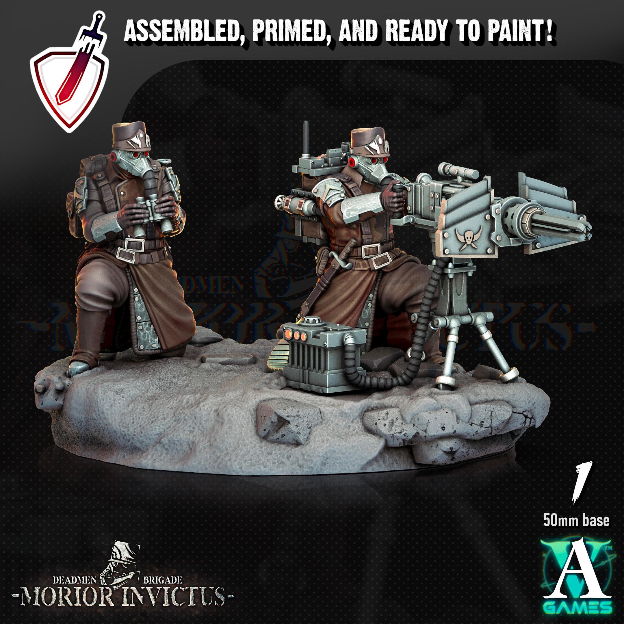 Morior Heavy Infantry | Miniatures by Archvillain Games | Resin Mini for Tabletop Gaming, D&D, Wargaming, Painting | Assembled and Primed