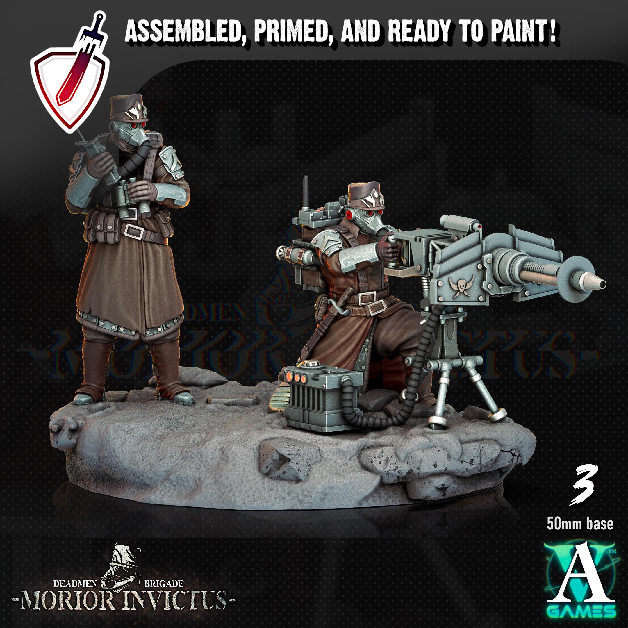 Morior Heavy Infantry | Miniatures by Archvillain Games | Resin Mini for Tabletop Gaming, D&D, Wargaming, Painting | Assembled and Primed