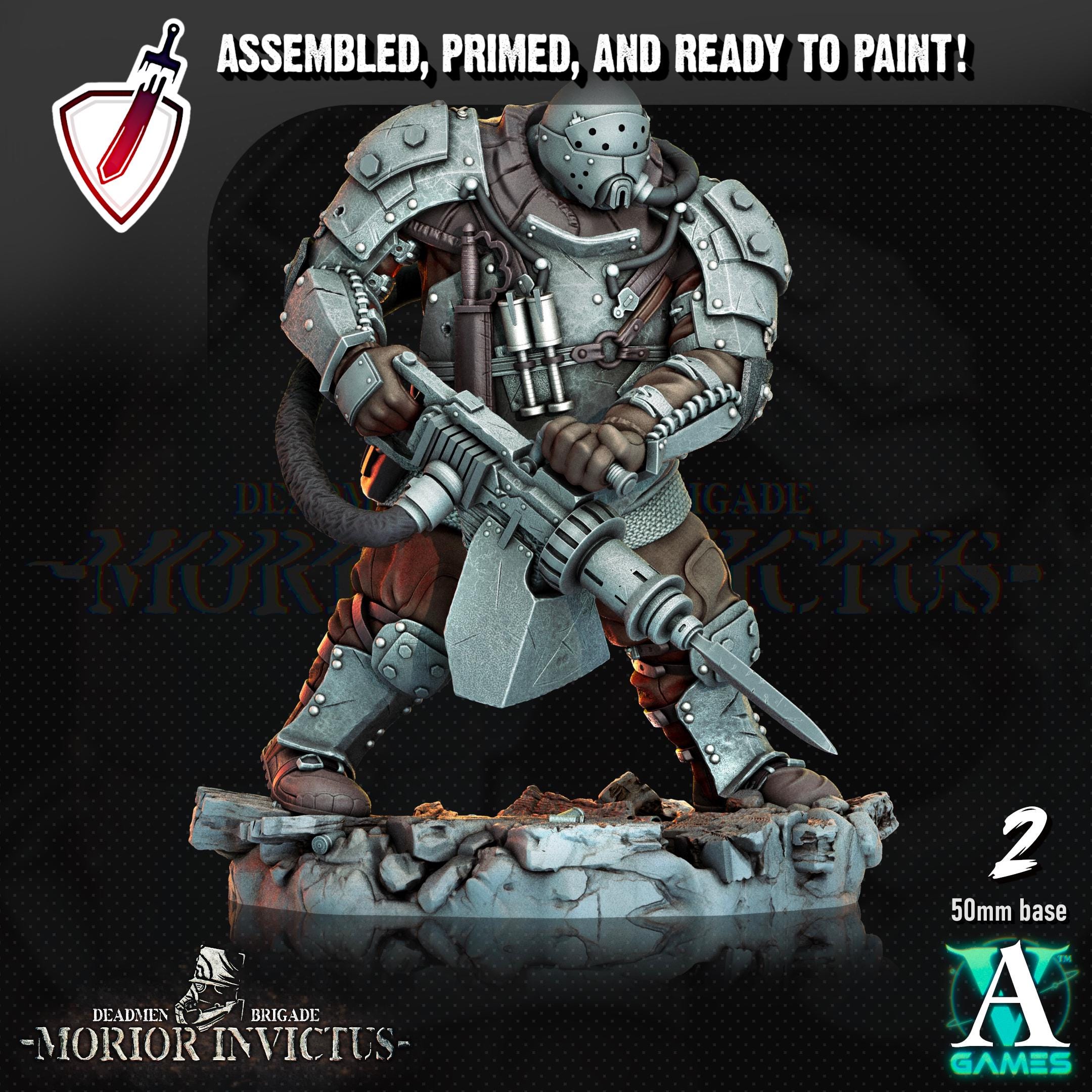 Morior Iron Guard | Miniatures by Archvillain Games | Resin Mini for Tabletop Gaming, D&D, Wargaming, Painting | Assembled and Primed