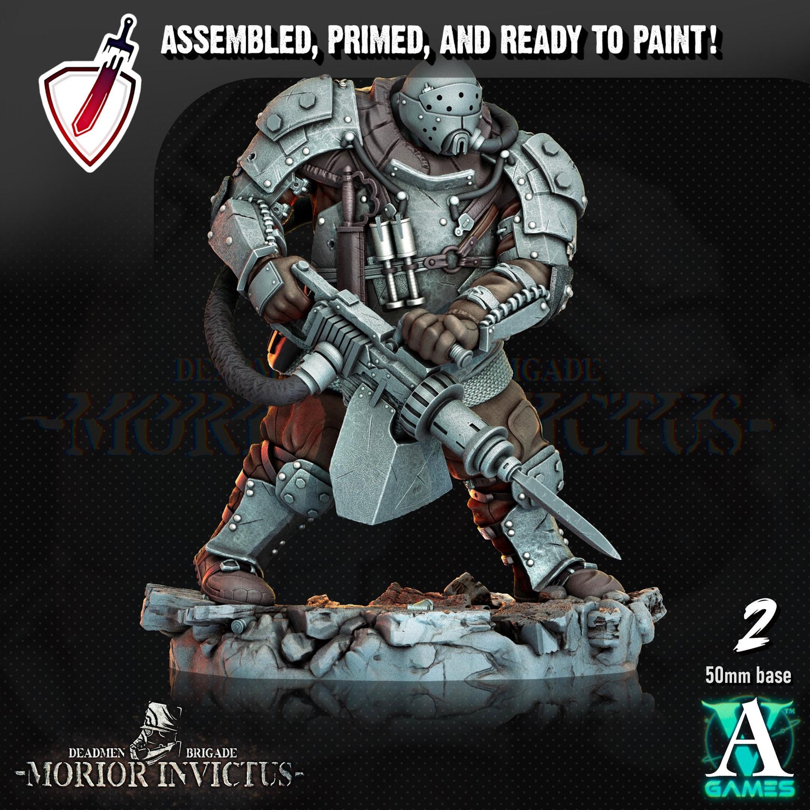 Morior Iron Guard | Miniatures by Archvillain Games | Resin Mini for Tabletop Gaming, D&D, Wargaming, Painting | Assembled and Primed