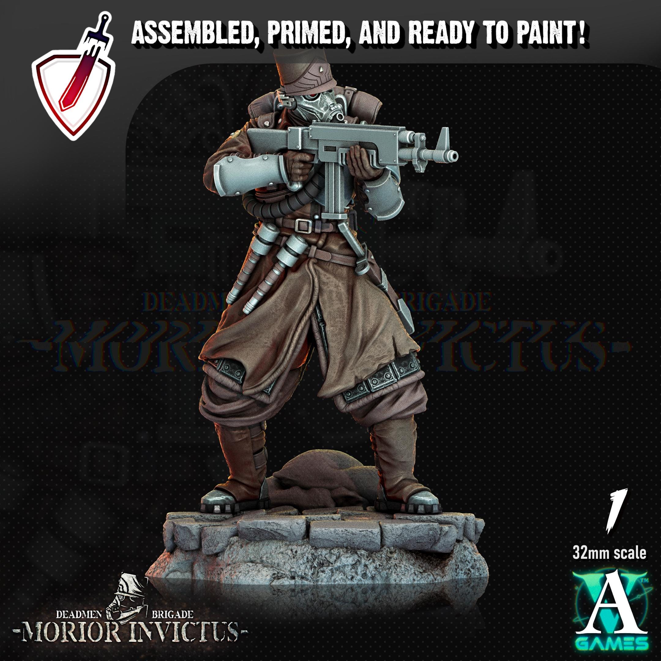 Morior Light Infantry | Miniatures by Archvillain Games | Resin Mini for Tabletop Gaming, D&D, Wargaming, Painting | Assembled and Primed
