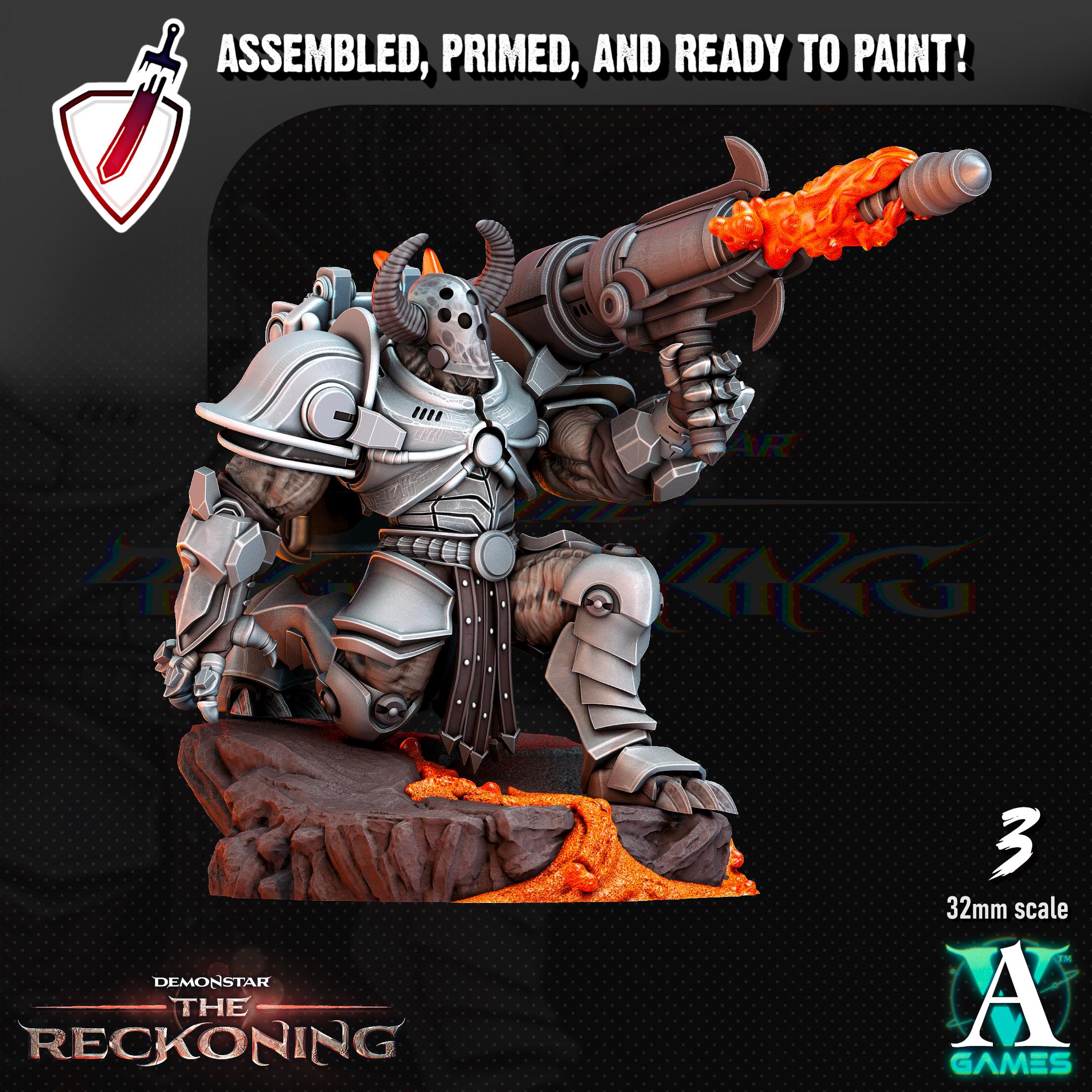 Armari Heavy Infantry | Miniatures by Archvillain Games | Resin Mini for Tabletop Gaming, D&D, Wargaming, Painting | Assembled and Primed