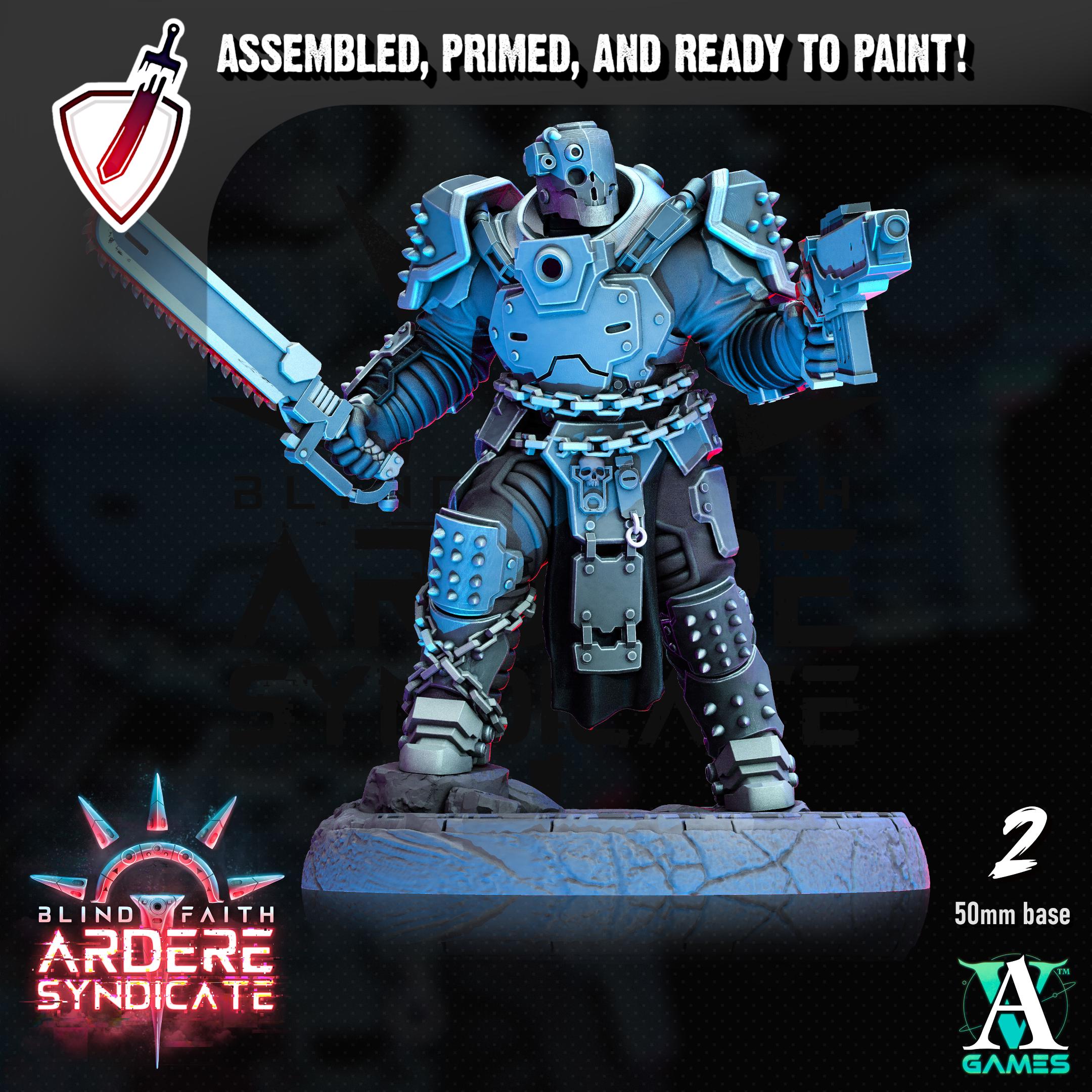 Arderite Heavy Infantry | Miniatures by Archvillain Games | Resin Mini for Tabletop Gaming, D&D, Wargaming, Painting | Assembled and Primed