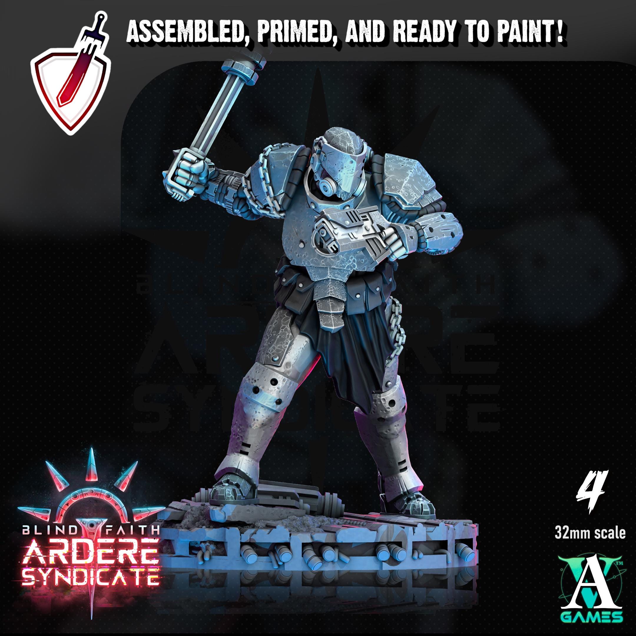 Arderite Light Infantry | Miniatures by Archvillain Games | Resin Mini for Tabletop Gaming, D&D, Wargaming, Painting | Assembled and Primed