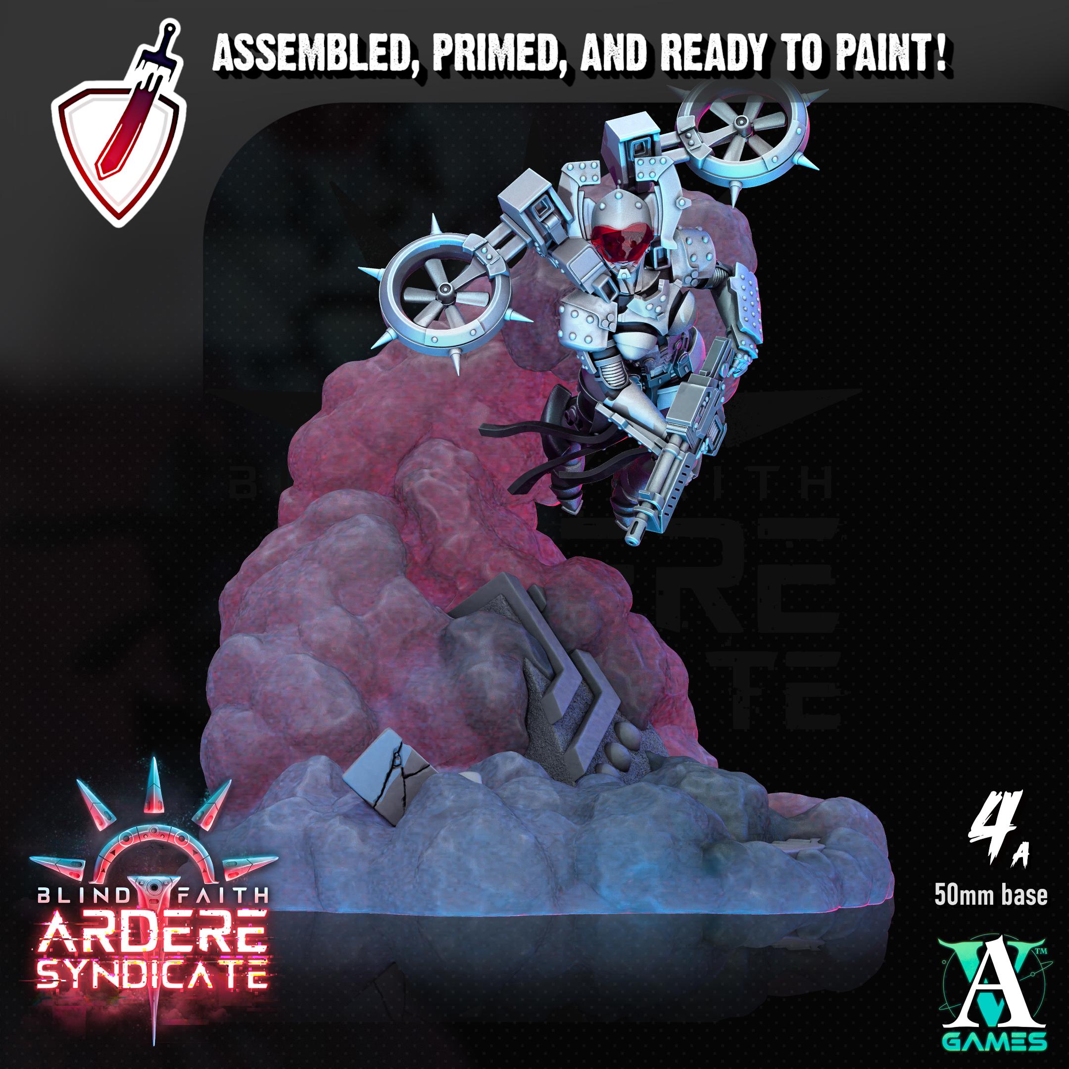 Arderite Valkyries | Miniatures by Archvillain Games | Resin Mini for Tabletop Gaming, D&D, Wargaming, Painting | Assembled and Primed