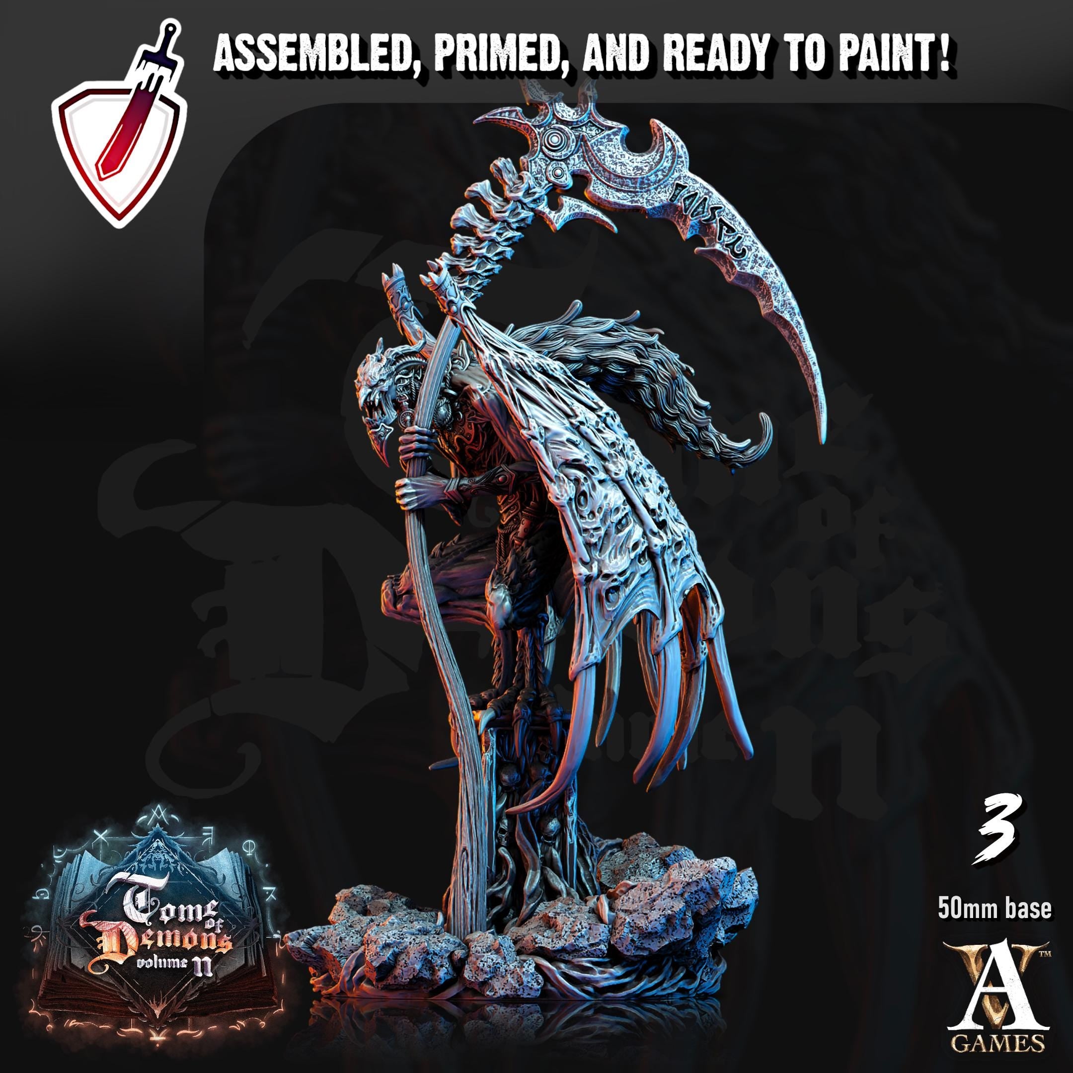 Bane Demons | Miniatures by Archvillain Games | Resin mini for tabletop gaming, D&D, Pathfinder, and painting | Assembled and Primed
