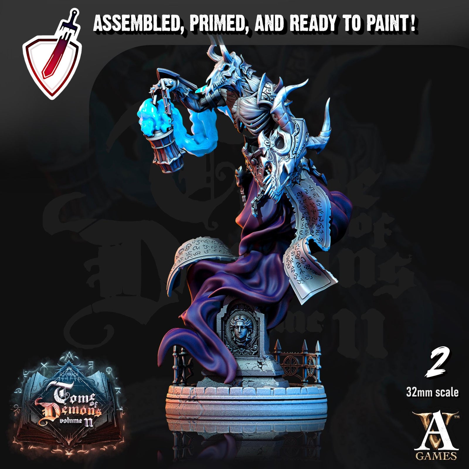 Demonwraiths | Miniatures by Archvillain Games | Resin mini for tabletop gaming, D&D, Pathfinder, and painting | Assembled and Primed