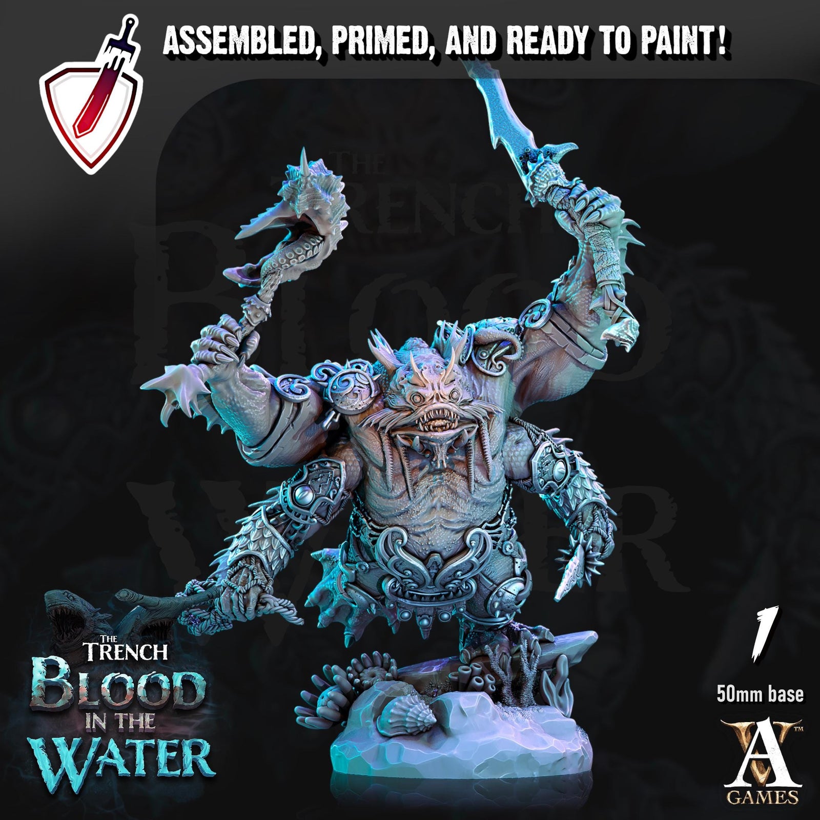Shakarkha Juggernauts | Miniatures by Archvillain Games | Resin mini for tabletop gaming, D&D, Pathfinder, painting | Assembled and Primed