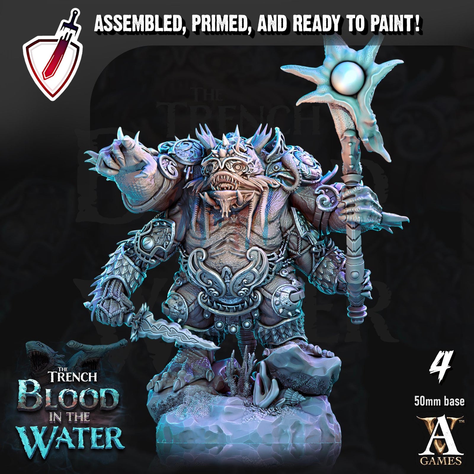 Shakarkha Juggernauts | Miniatures by Archvillain Games | Resin mini for tabletop gaming, D&D, Pathfinder, painting | Assembled and Primed