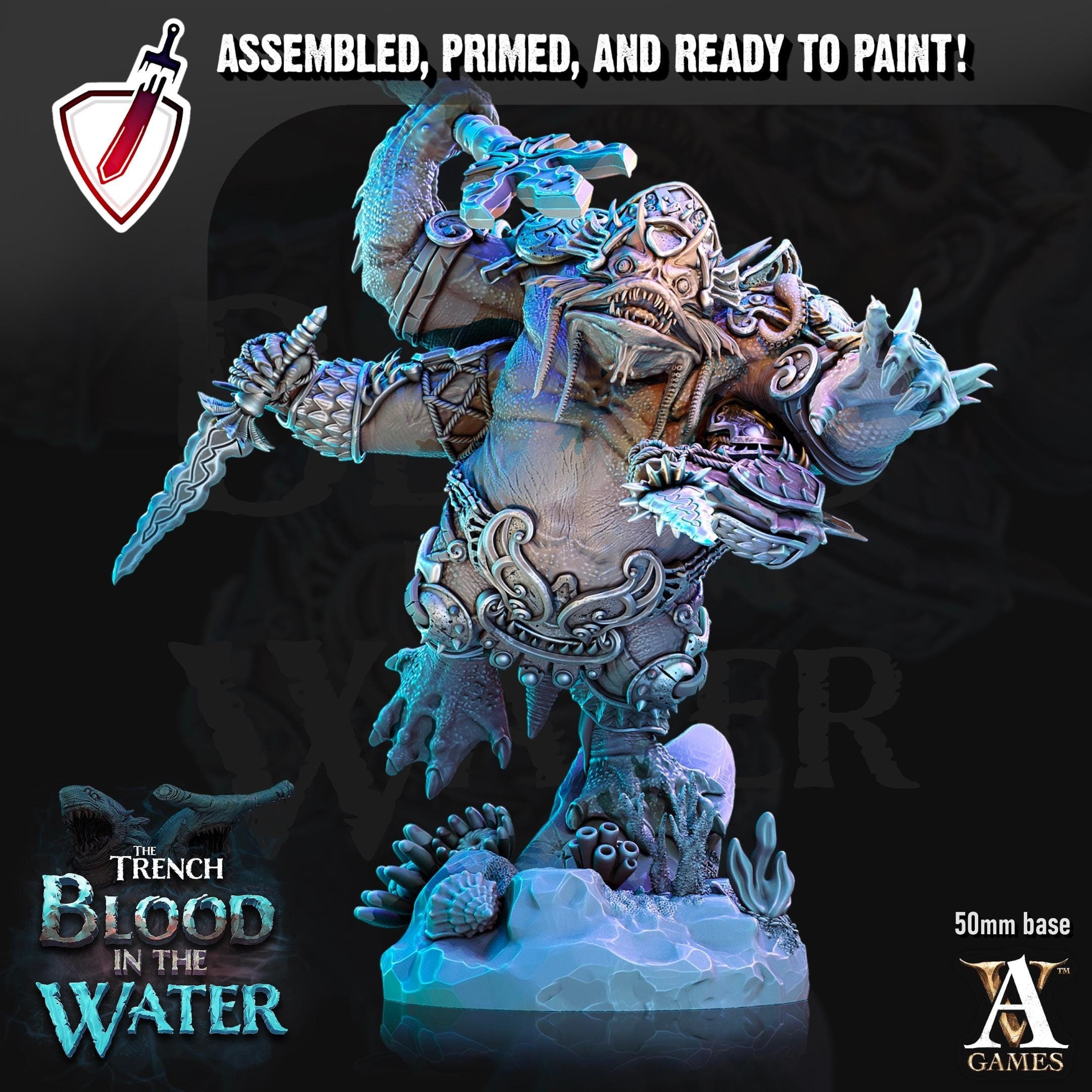 Shakarkha Juggernauts | Miniatures by Archvillain Games | Resin mini for tabletop gaming, D&D, Pathfinder, painting | Assembled and Primed