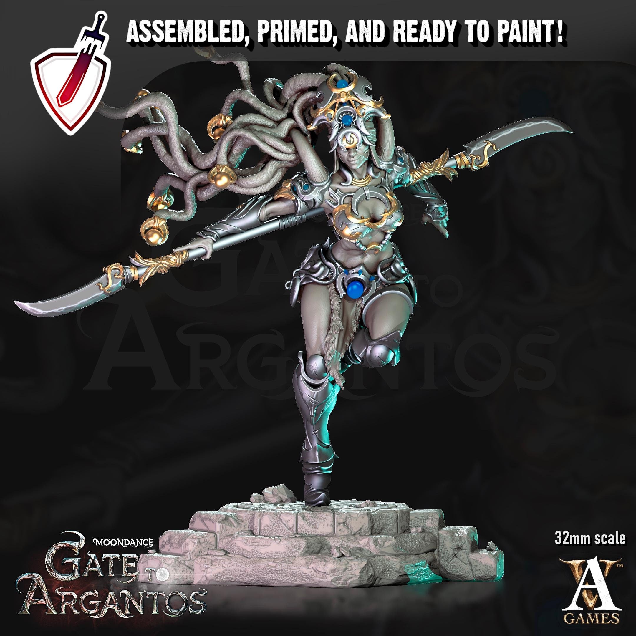 Sisters of the Black Moon | Archvillain Games | Miniature | RESIN | Tabletop | RPG | Gaming | D&D | Pathfinder | Fully Assembled and Primed