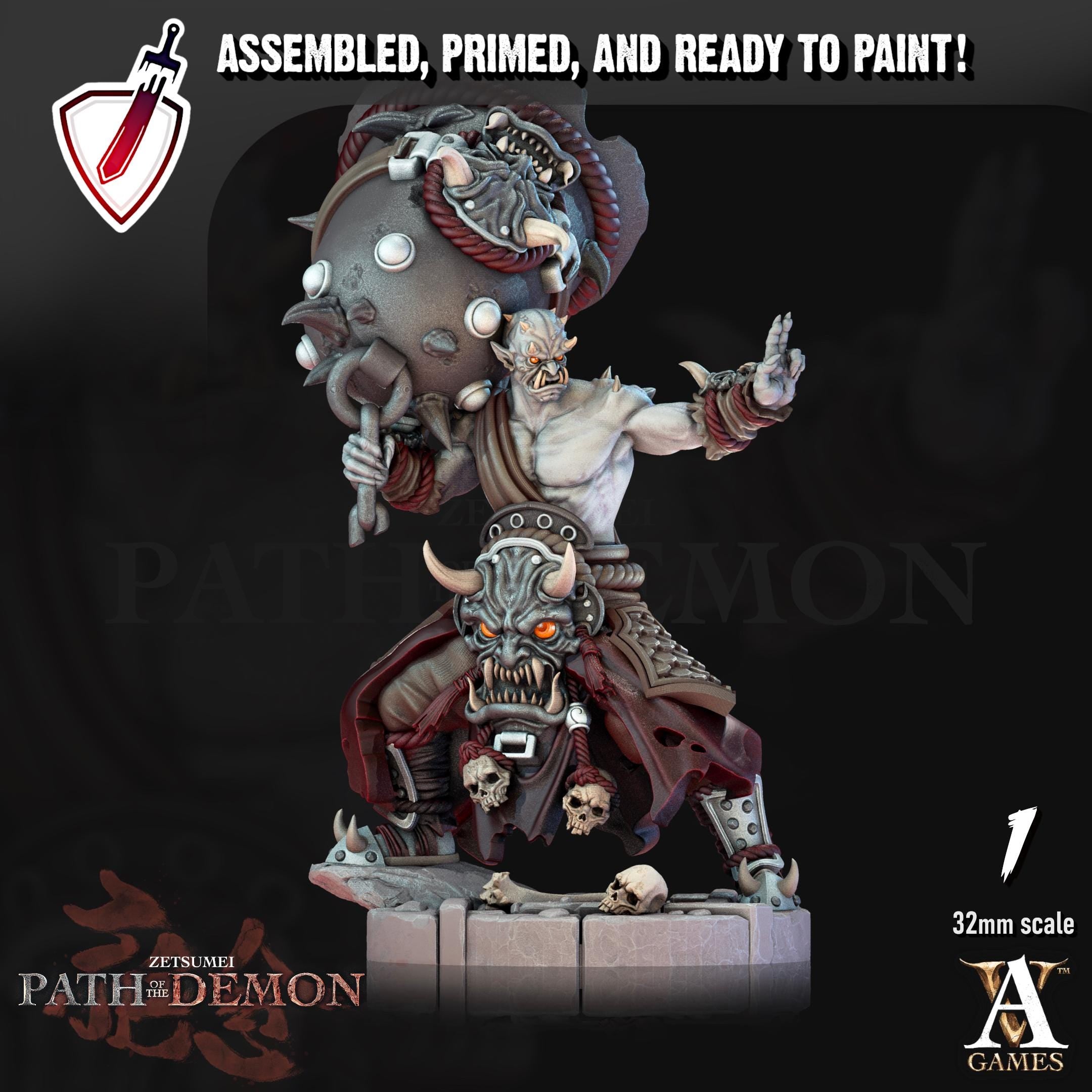 Sohei Ire | Miniatures by Archvillain Games | Resin mini for tabletop gaming, D&D, Pathfinder, and painting | Assembled and Primed