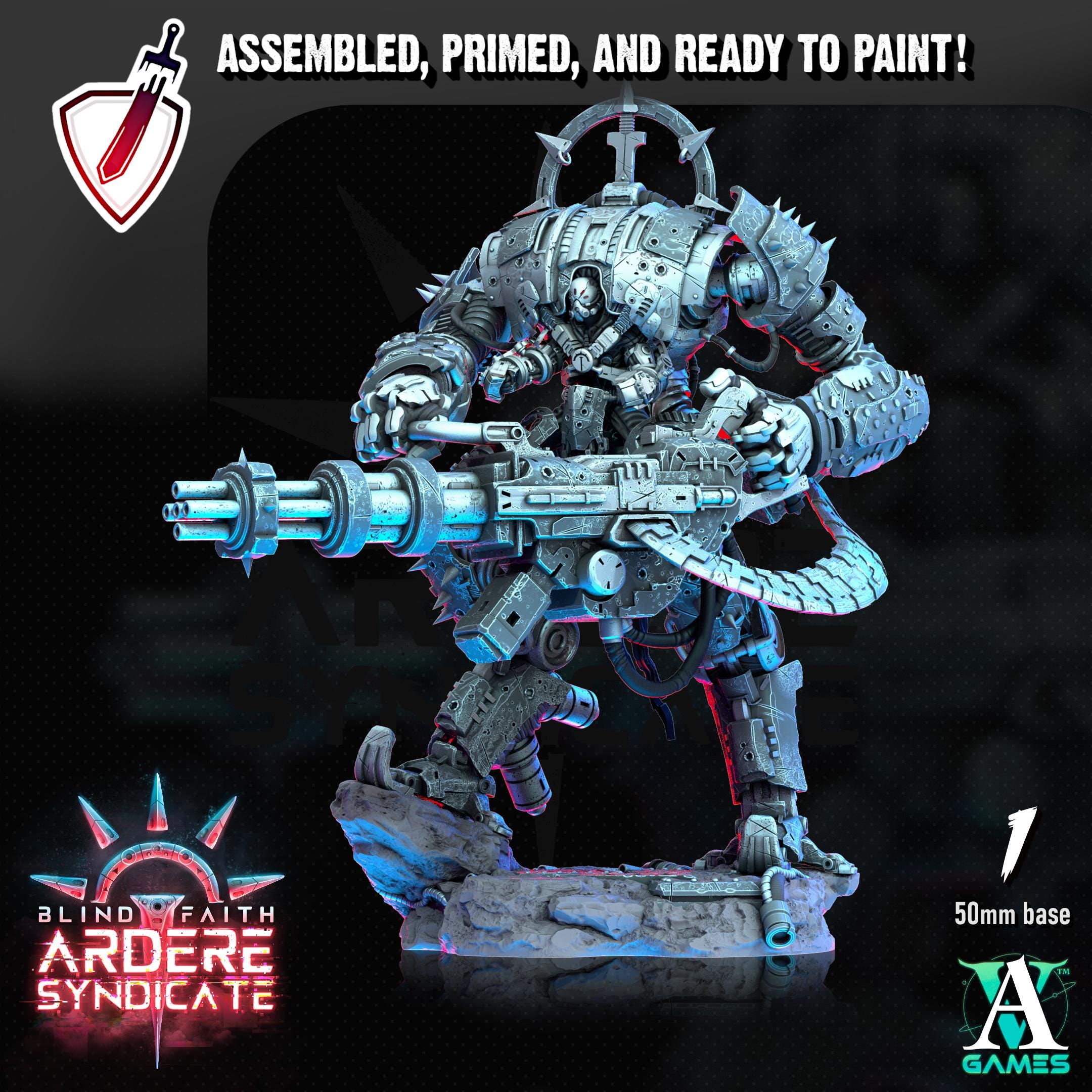 Arderite Sentinels | (Large) Miniatures by Archvillain Games | For Tabletop Gaming, D&D, Wargaming, and Painting | Assembled and Primed