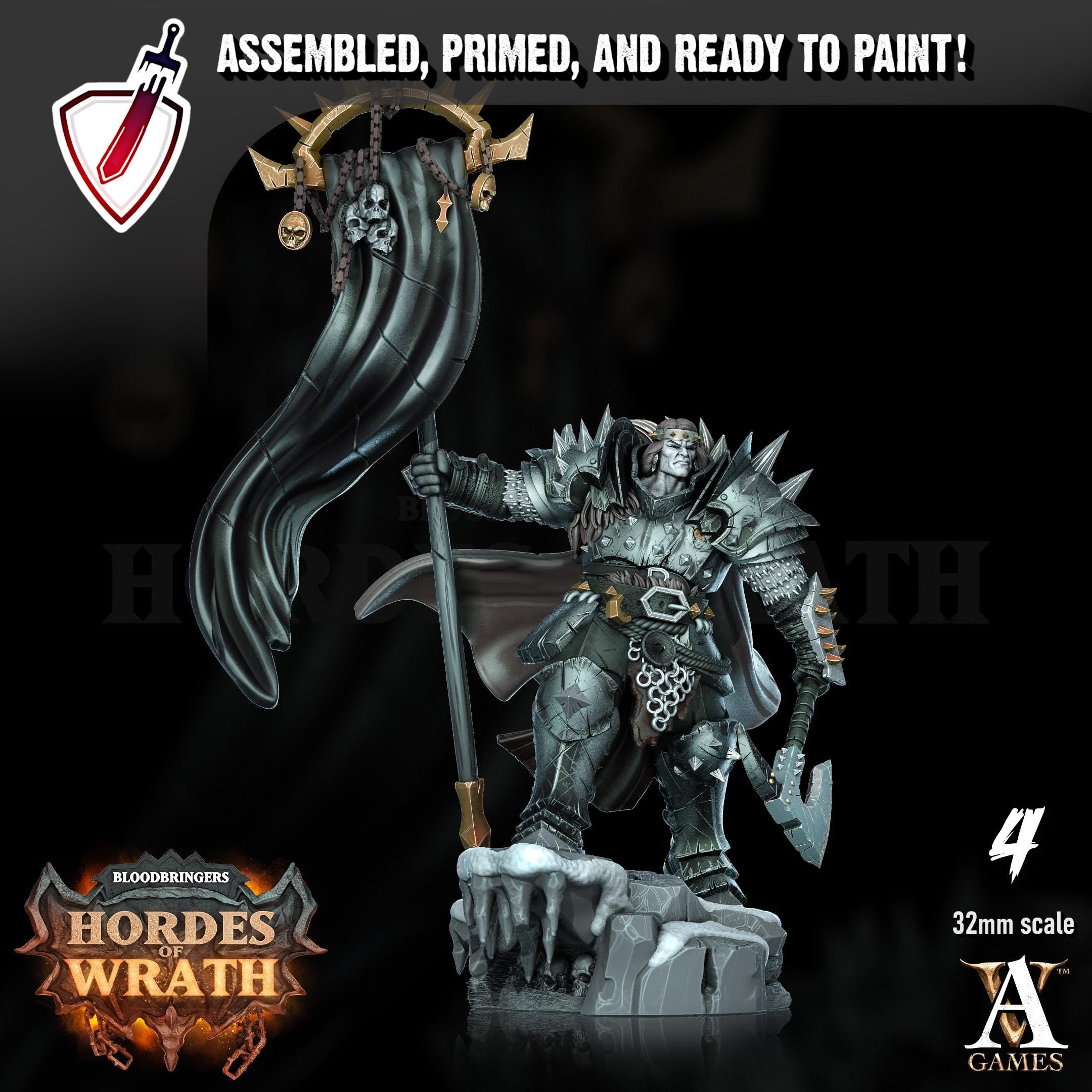 Gorkal Wrathenites | Miniatures by Archvillain Games | Resin Mini for Tabletop Gaming, D&D, Pathfinder, and Painting | Assembled and Primed