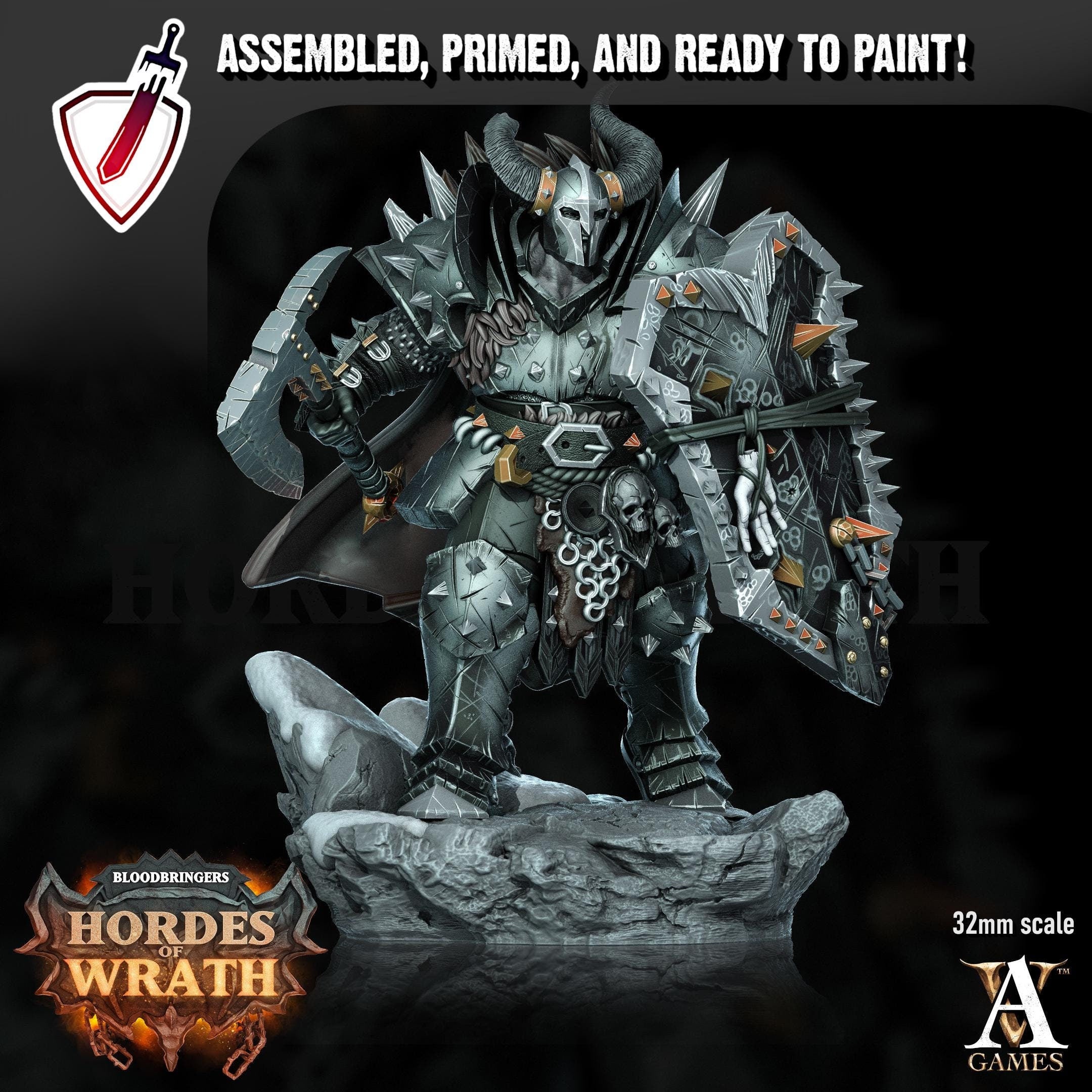 Gorkal Wrathenites | Miniatures by Archvillain Games | Resin Mini for Tabletop Gaming, D&D, Pathfinder, and Painting | Assembled and Primed