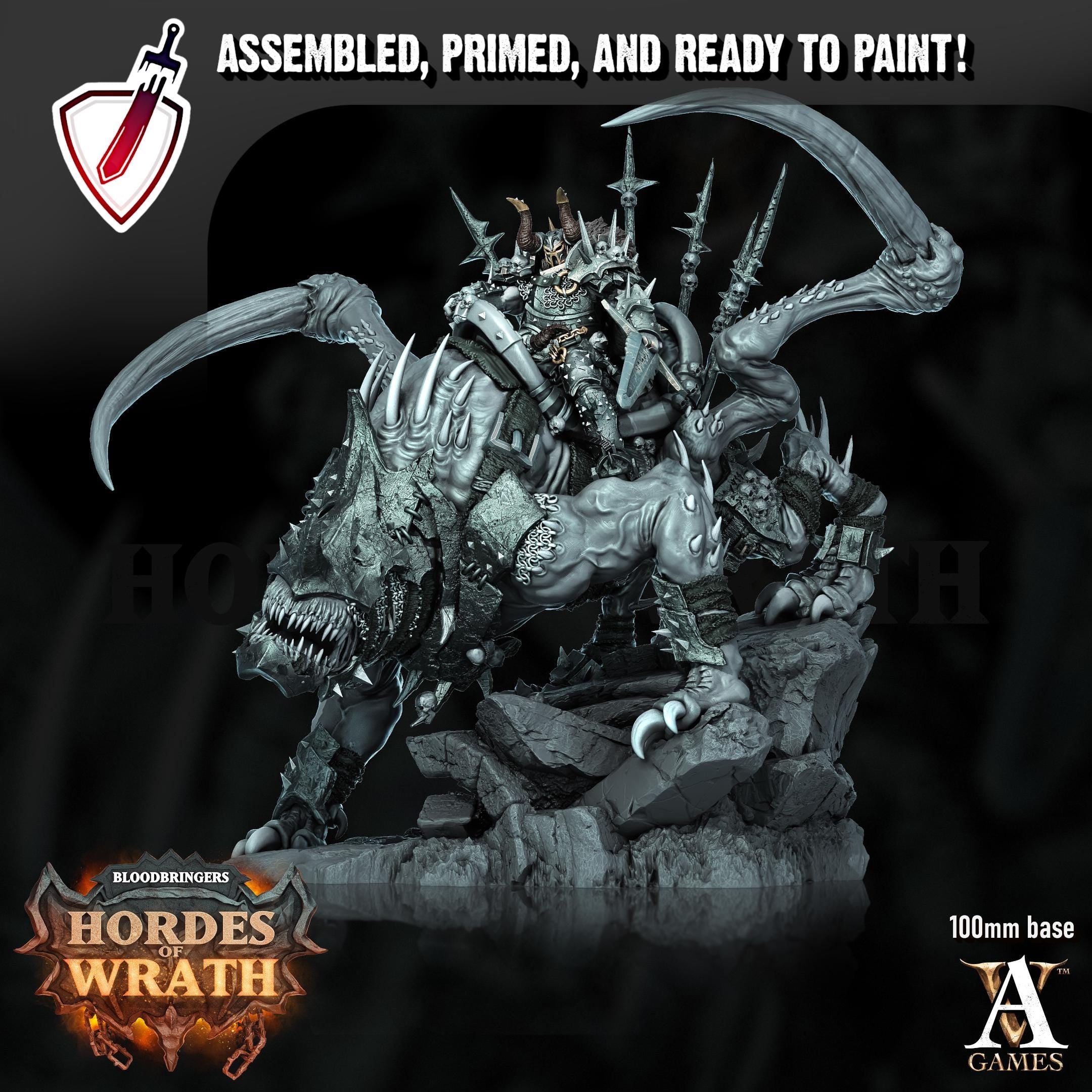 Harbinger of Gorkal | (Massive) Miniature by Archvillain Games | For tabletop gaming, D&D, Pathfinder, and painting | Assembled and Primed