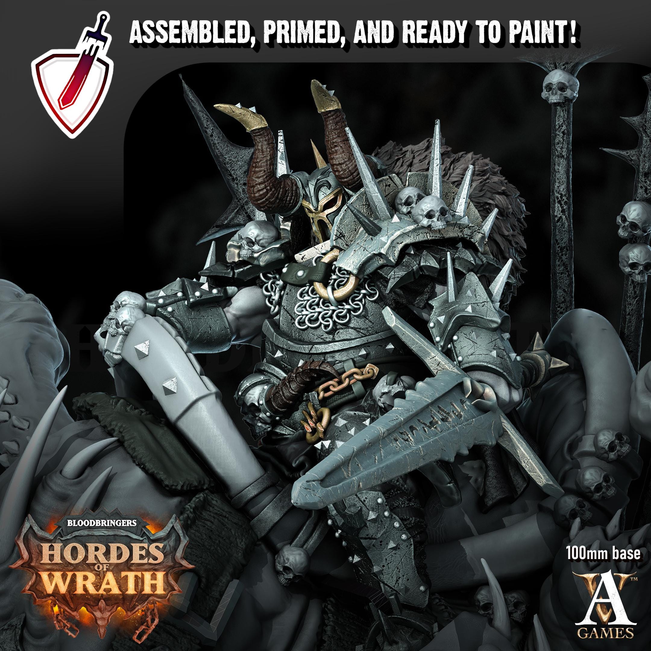 Harbinger of Gorkal | (Massive) Miniature by Archvillain Games | For tabletop gaming, D&D, Pathfinder, and painting | Assembled and Primed