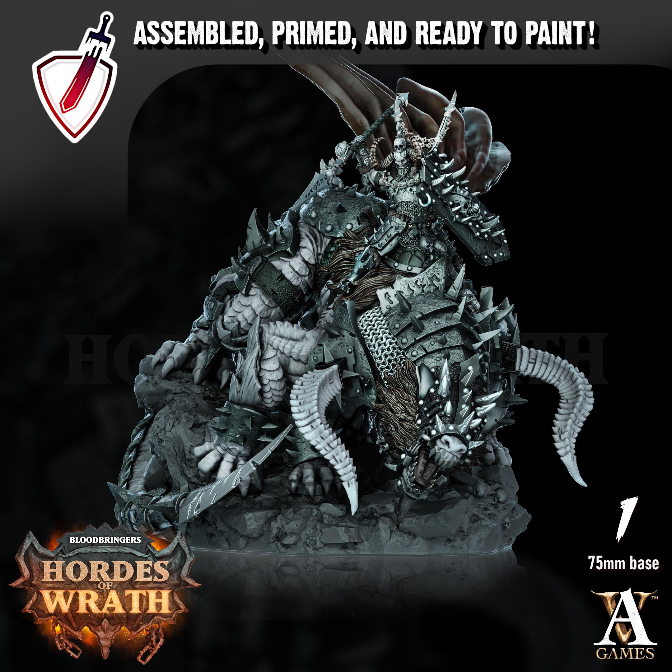 Grumlak Riders | (Large) Miniatures by Archvillain Games | Resin mini for tabletop gaming, D&D, Pathfinder, painting | Assembled and Primed