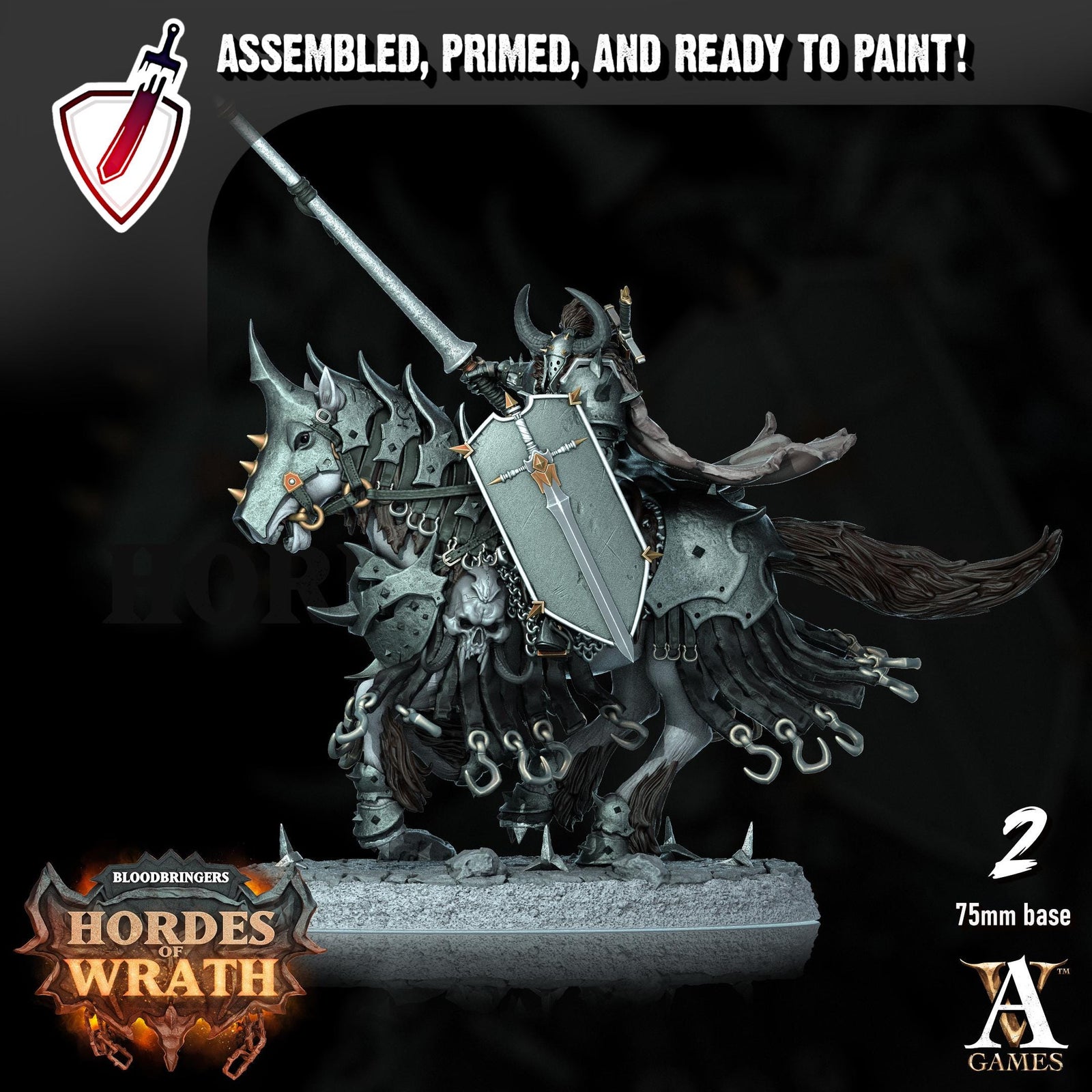 Heralds of Wrath | Miniatures by Archvillain Games | Resin mini for tabletop gaming, D&D, Pathfinder, painting | Assembled and Primed