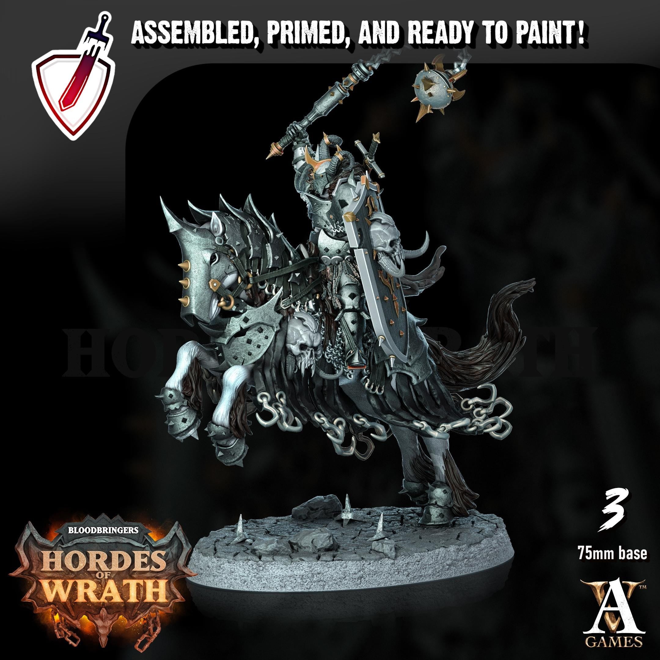 Heralds of Wrath | Miniatures by Archvillain Games | Resin mini for tabletop gaming, D&D, Pathfinder, painting | Assembled and Primed