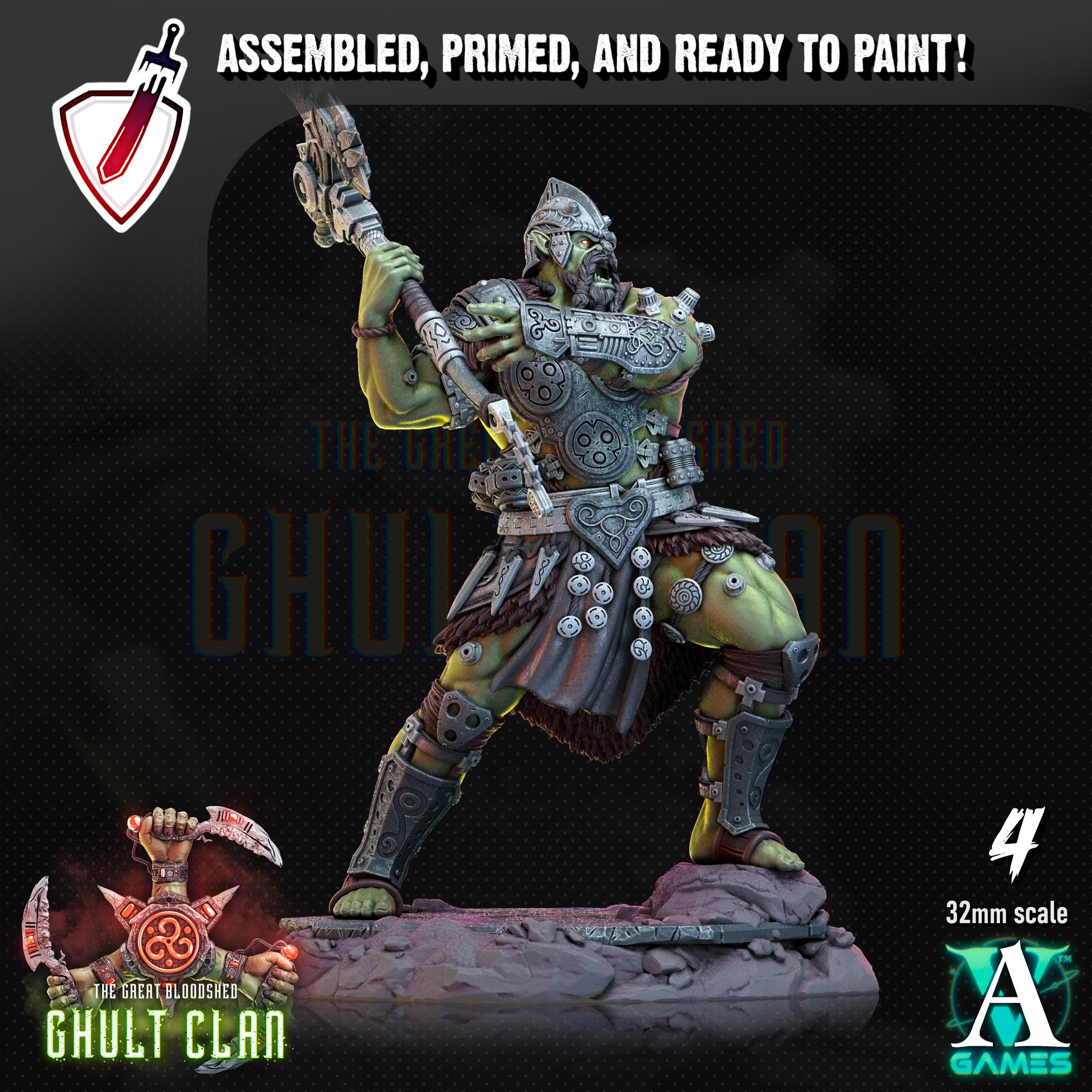 Ghult Berserkers | Miniatures by Archvillain Games | Resin Mini for Tabletop Gaming, D&D, Wargaming, Painting | Assembled and Primed