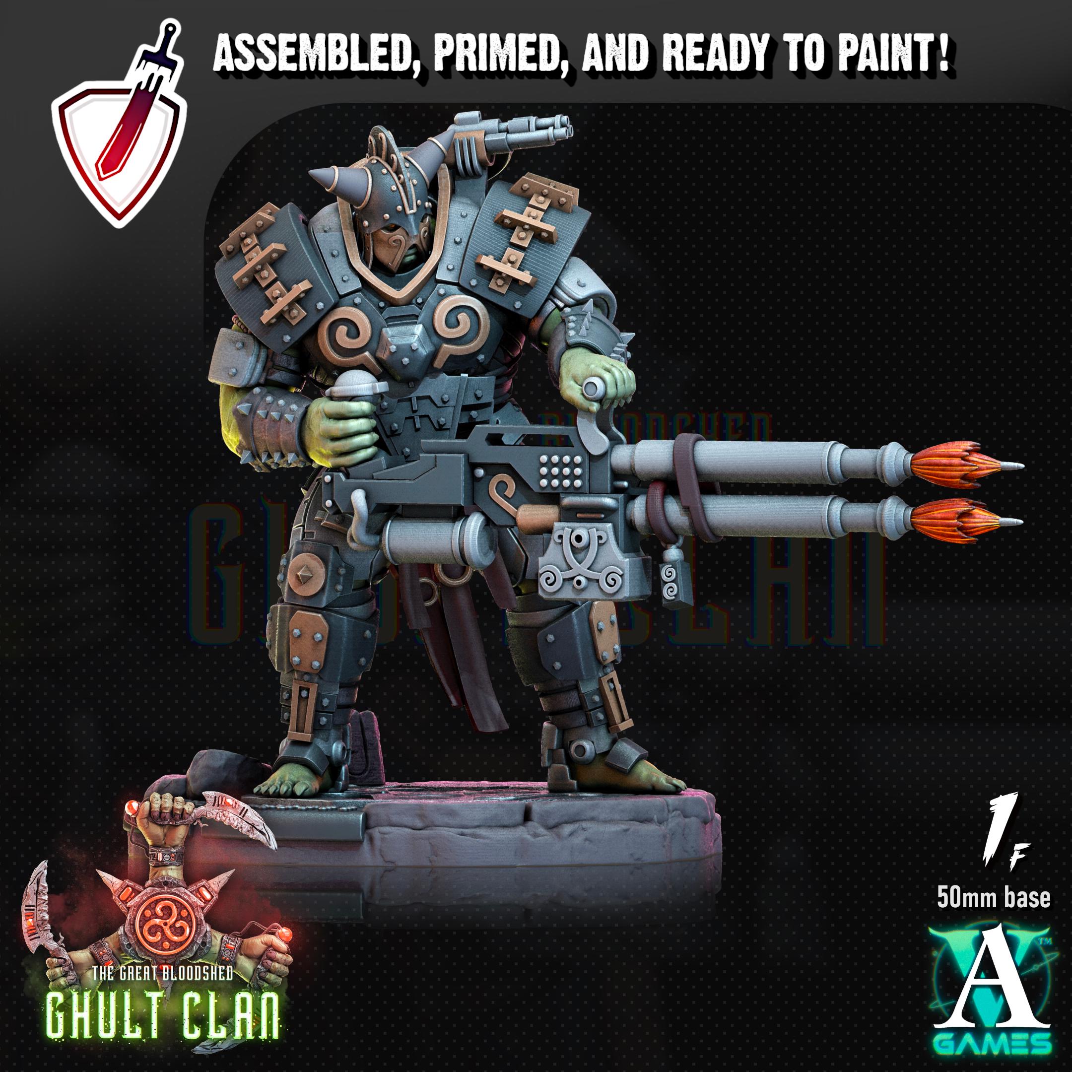 Ghult Gallowglass | Miniatures by Archvillain Games | Resin Mini for Tabletop Gaming, D&D, Wargaming, Painting | Assembled and Primed