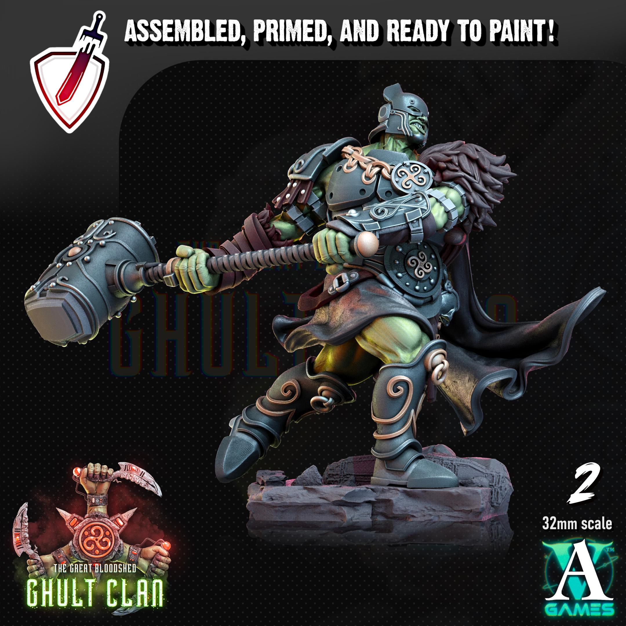 Ghult Kern | Miniatures by Archvillain Games | Resin Mini for Tabletop Gaming, D&D, Wargaming, Painting | Assembled and Primed