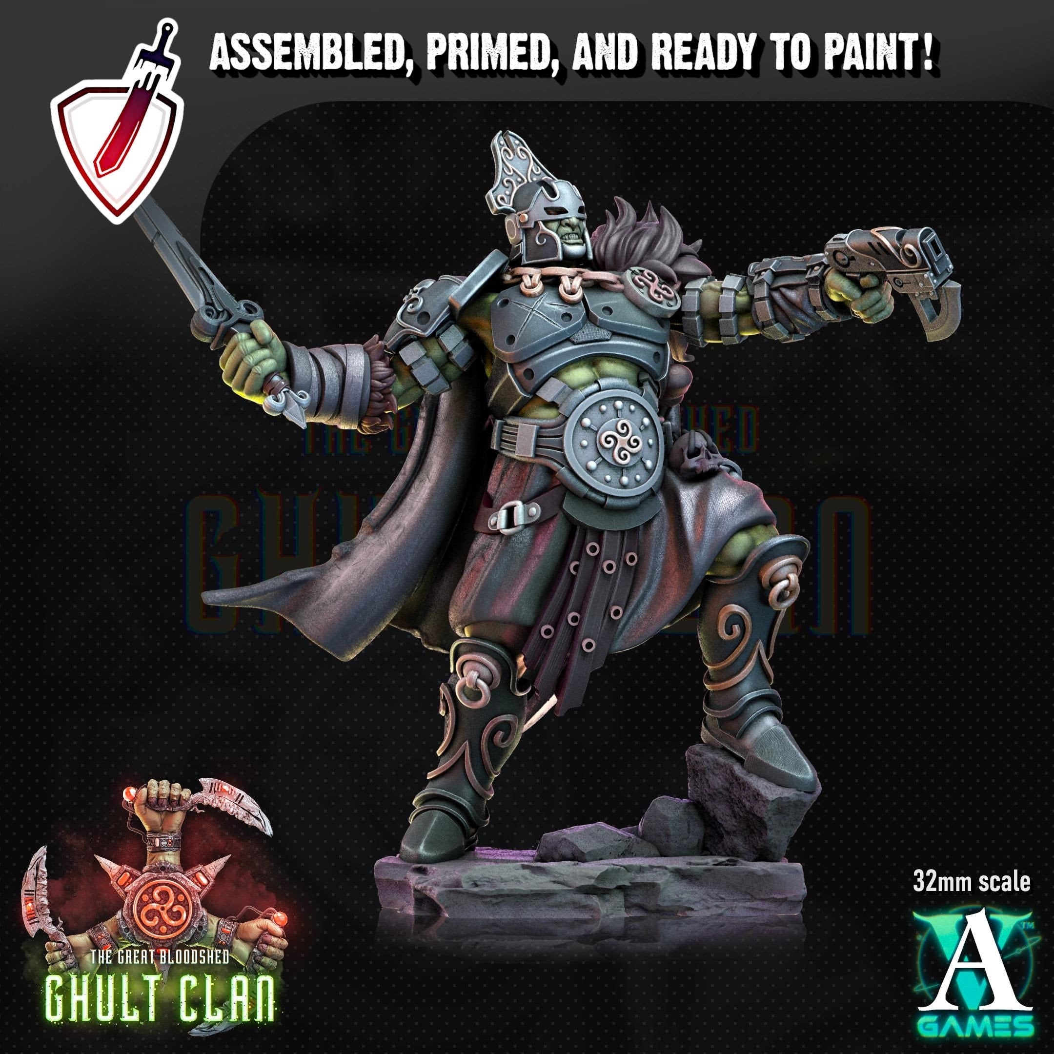 Ghult Kern | Miniatures by Archvillain Games | Resin Mini for Tabletop Gaming, D&D, Wargaming, Painting | Assembled and Primed