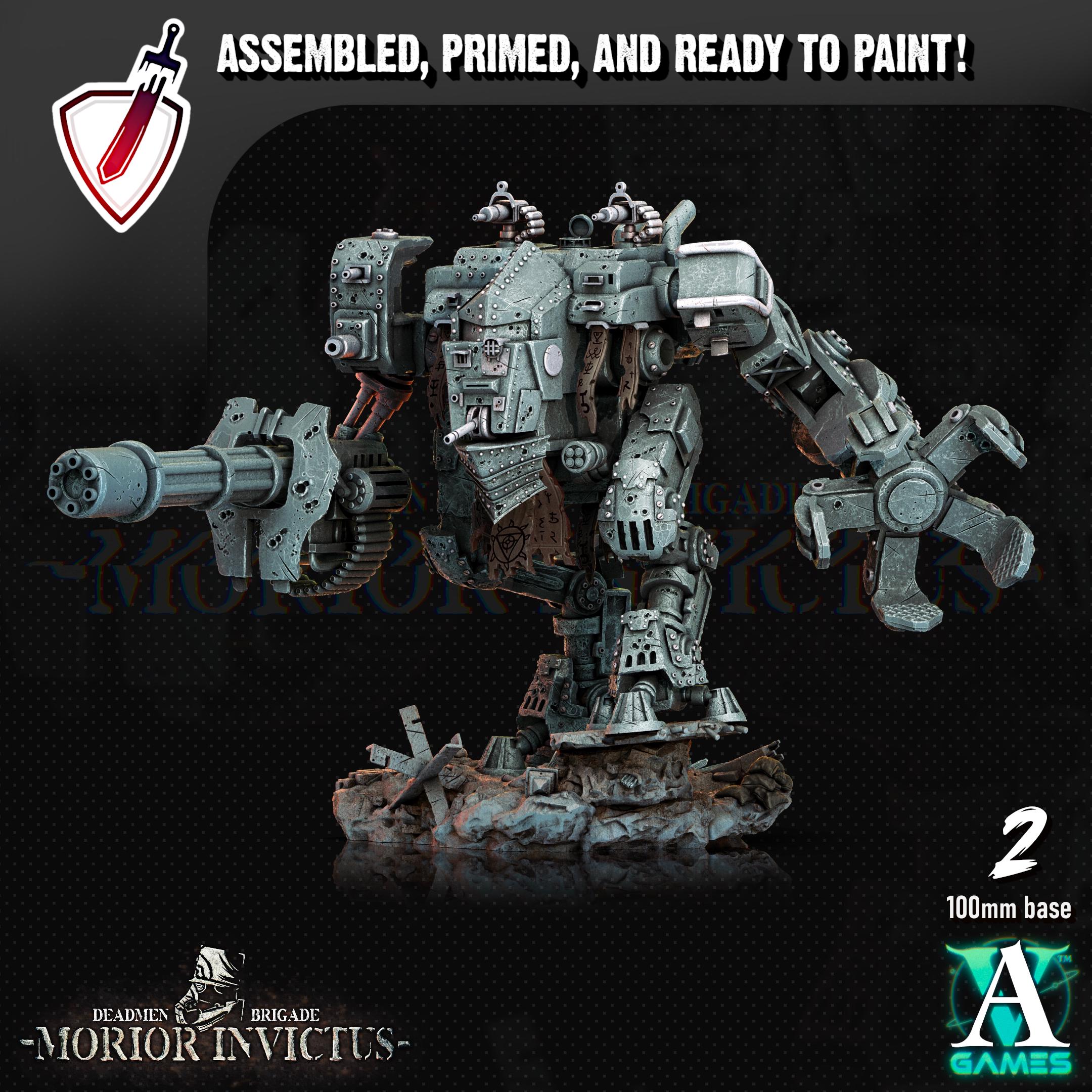 Morior MK-18 Paladin | (Massive) Miniatures by Archvillain Games | For Tabletop Gaming, D&D, Wargaming, and Painting | Assembled and Primed