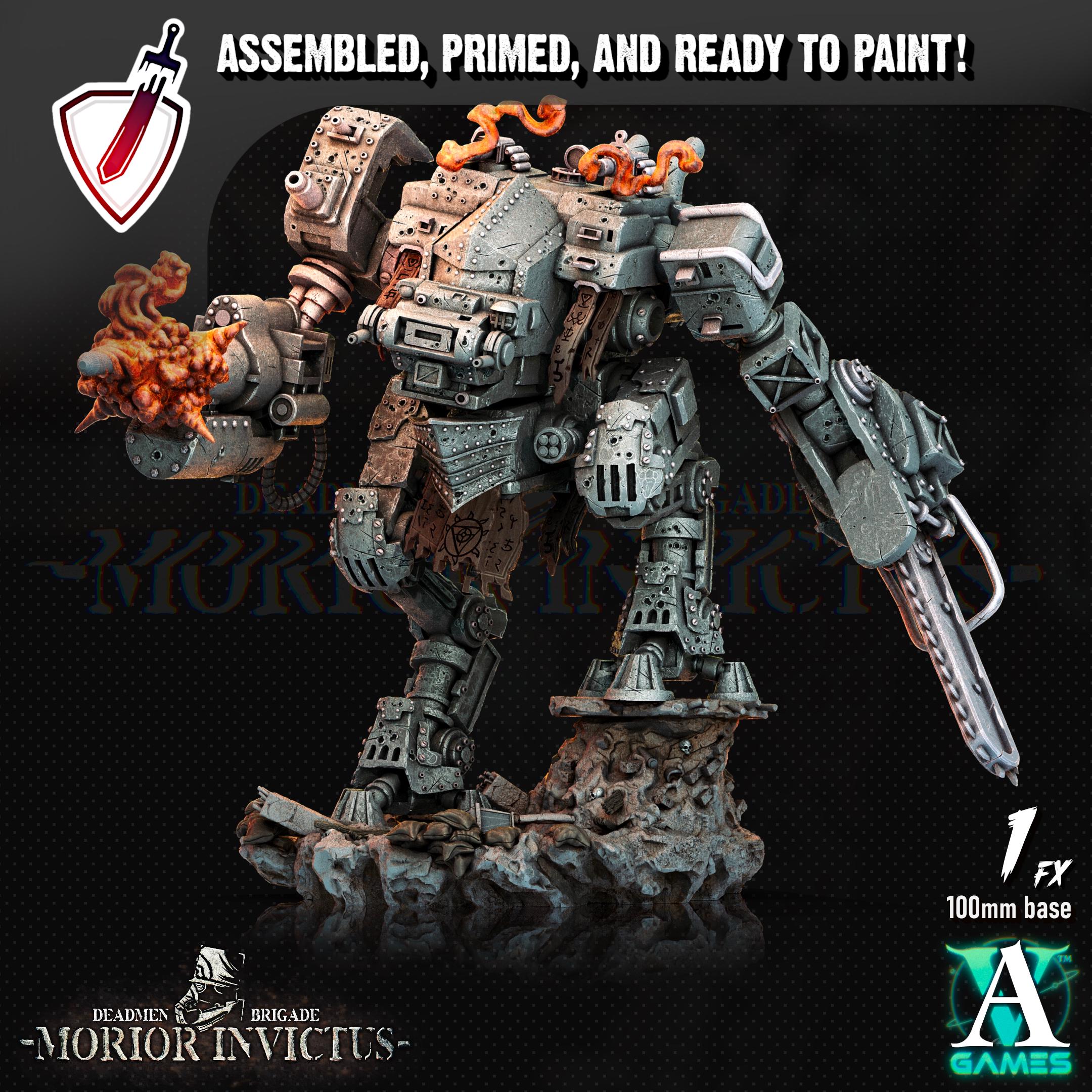 Morior MK-18 Paladin | (Massive) Miniatures by Archvillain Games | For Tabletop Gaming, D&D, Wargaming, and Painting | Assembled and Primed