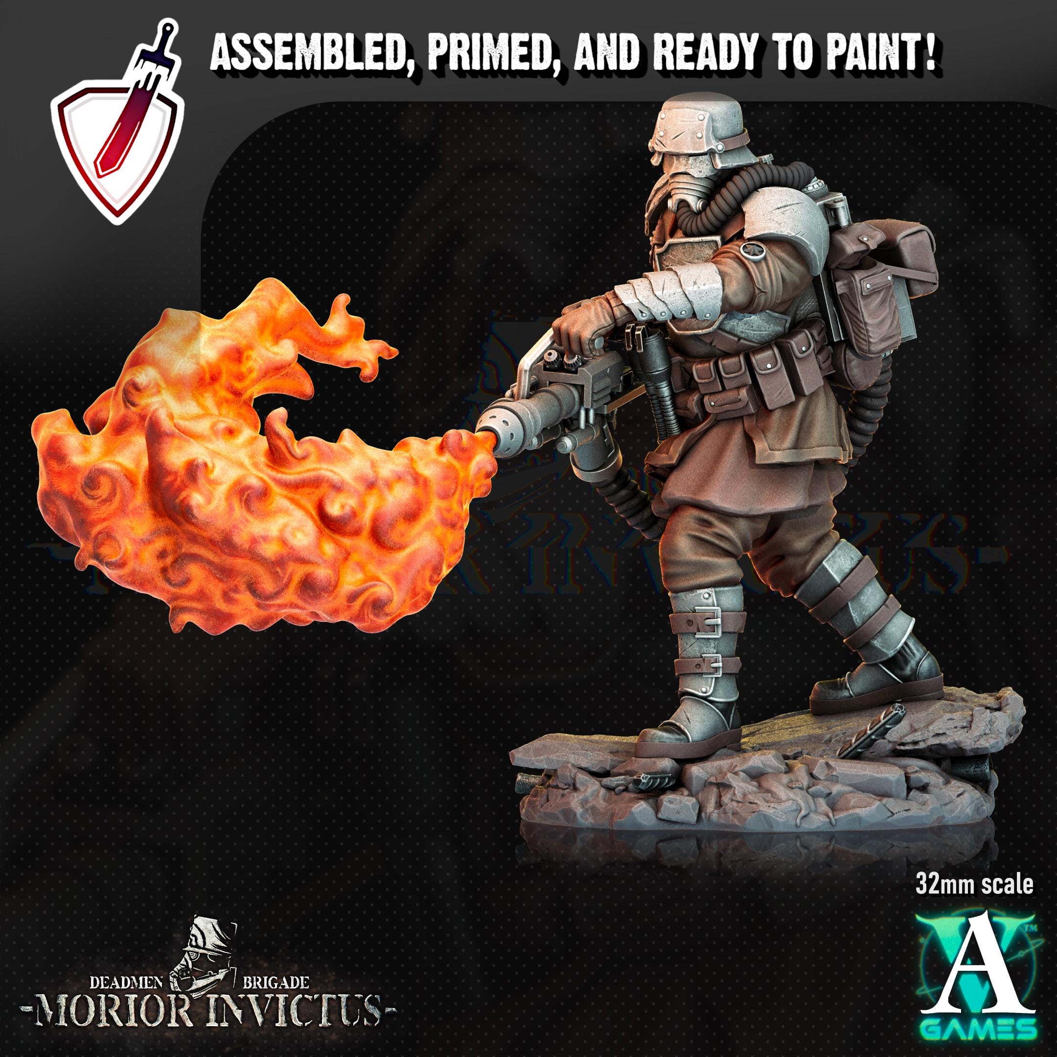 Morior Shocktroopers | Miniatures by Archvillain Games | Resin Mini for Tabletop Gaming, D&D, Wargaming, Painting | Assembled and Primed
